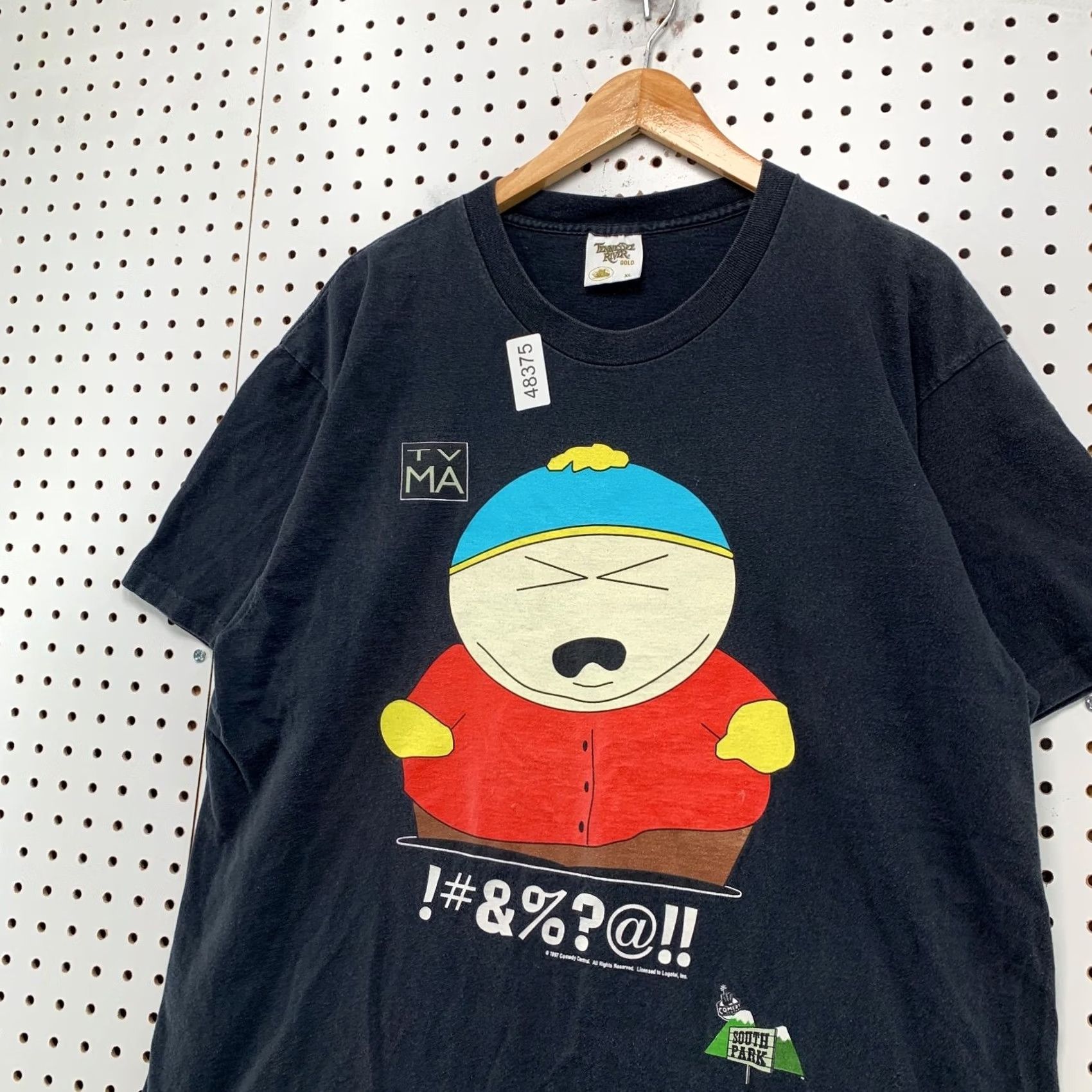 Vintage Vintage South Park Cartman Funny T Shirt Mens XL Black Cartoon 90s Crew Neck Short Sleeve Cotton Single Stitch Size US XL / EU 56 / 4 - 6 Thumbnail