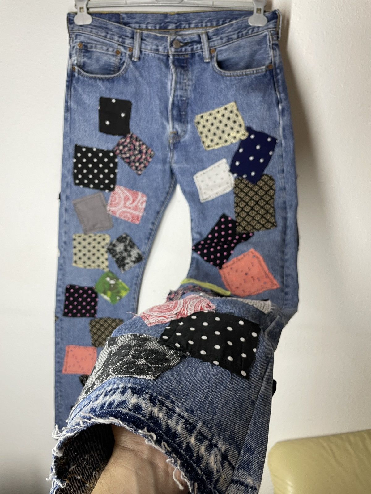 Levi's Levi's 501 custom patchwork denim jeans Size US 32 / EU 48 - 7 Thumbnail