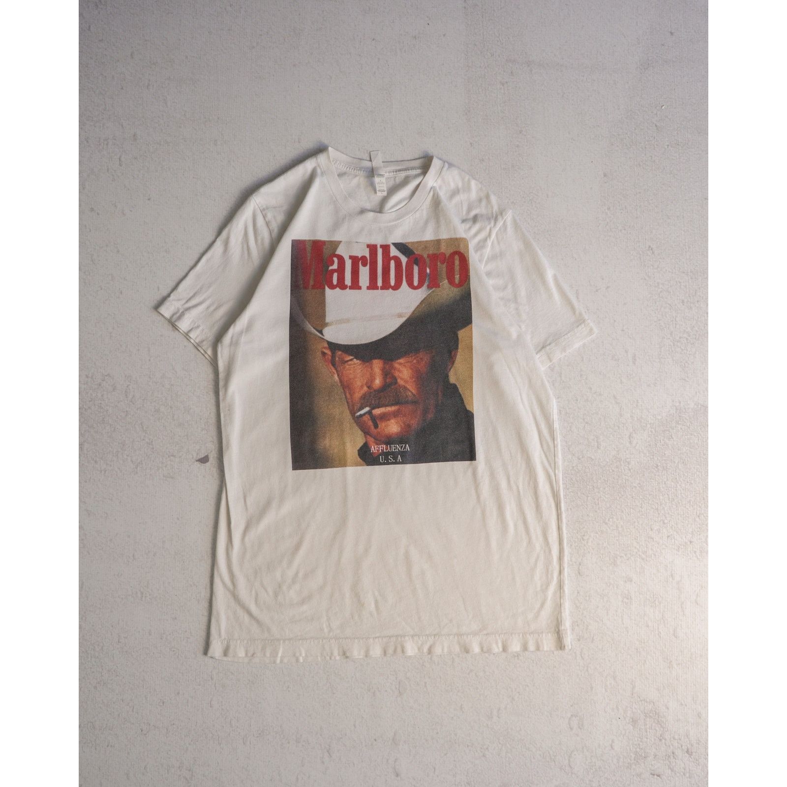 Vintage 00s Malboro White Regular T-Shirt - Men's Large