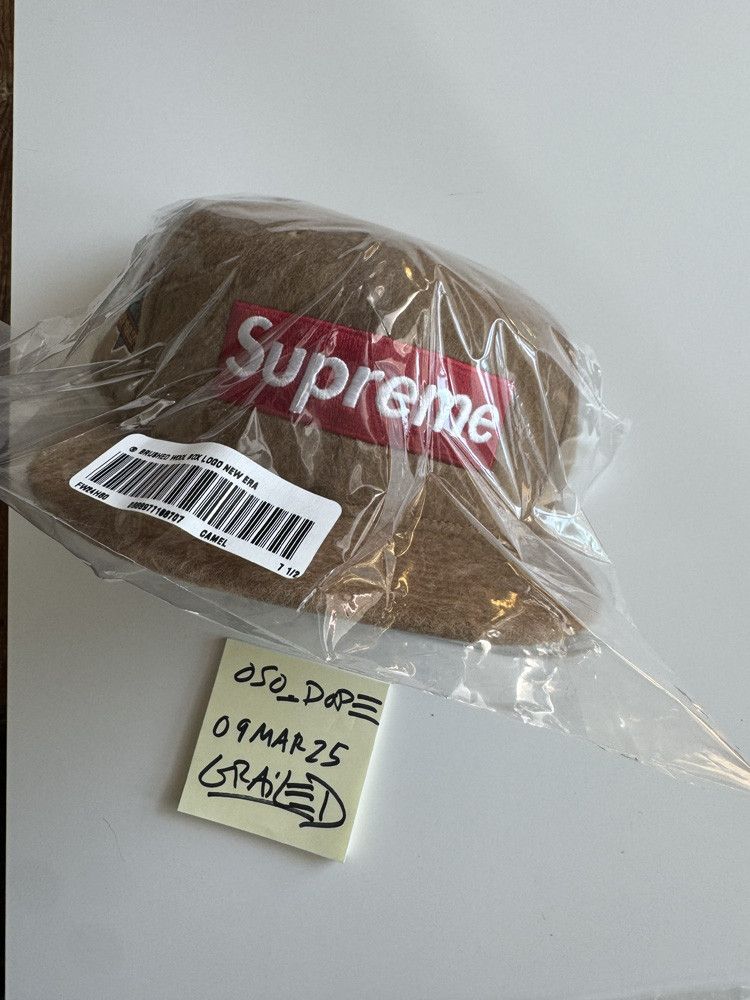 New Era × Supreme supreme brushed wool box logo new era cap (camel