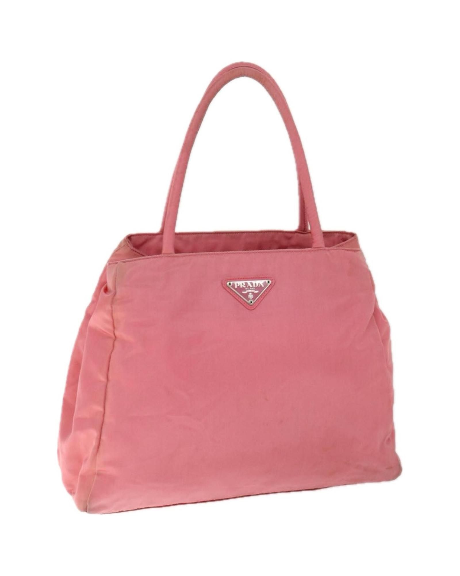 image of Prada Practical And Elegant Pink Synthetic Bag From Italy, Women's