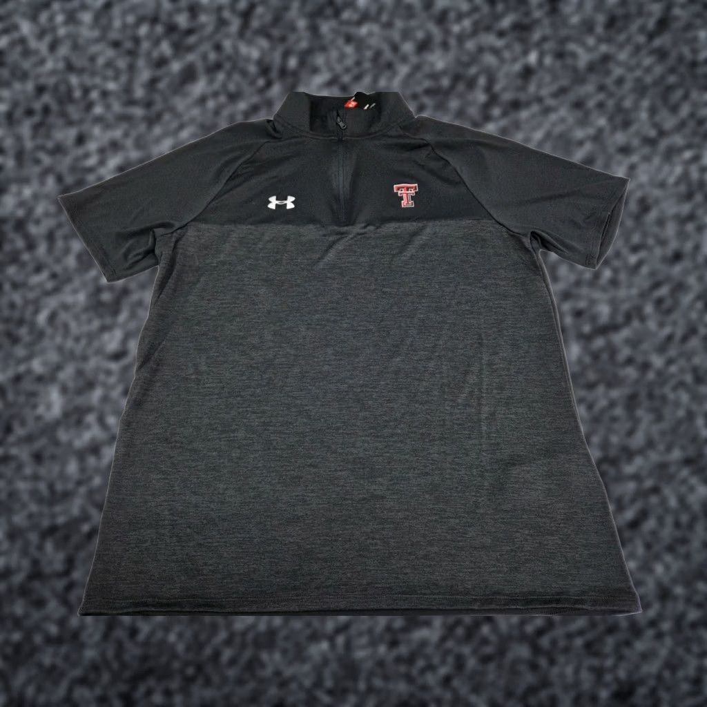 Under Armour Under Armour HeatGear Texas Tech Men's Short Sleeve 1/4 Zip Shirt L Black Size US L / EU 52-54 / 3 - 1 Thumbnail