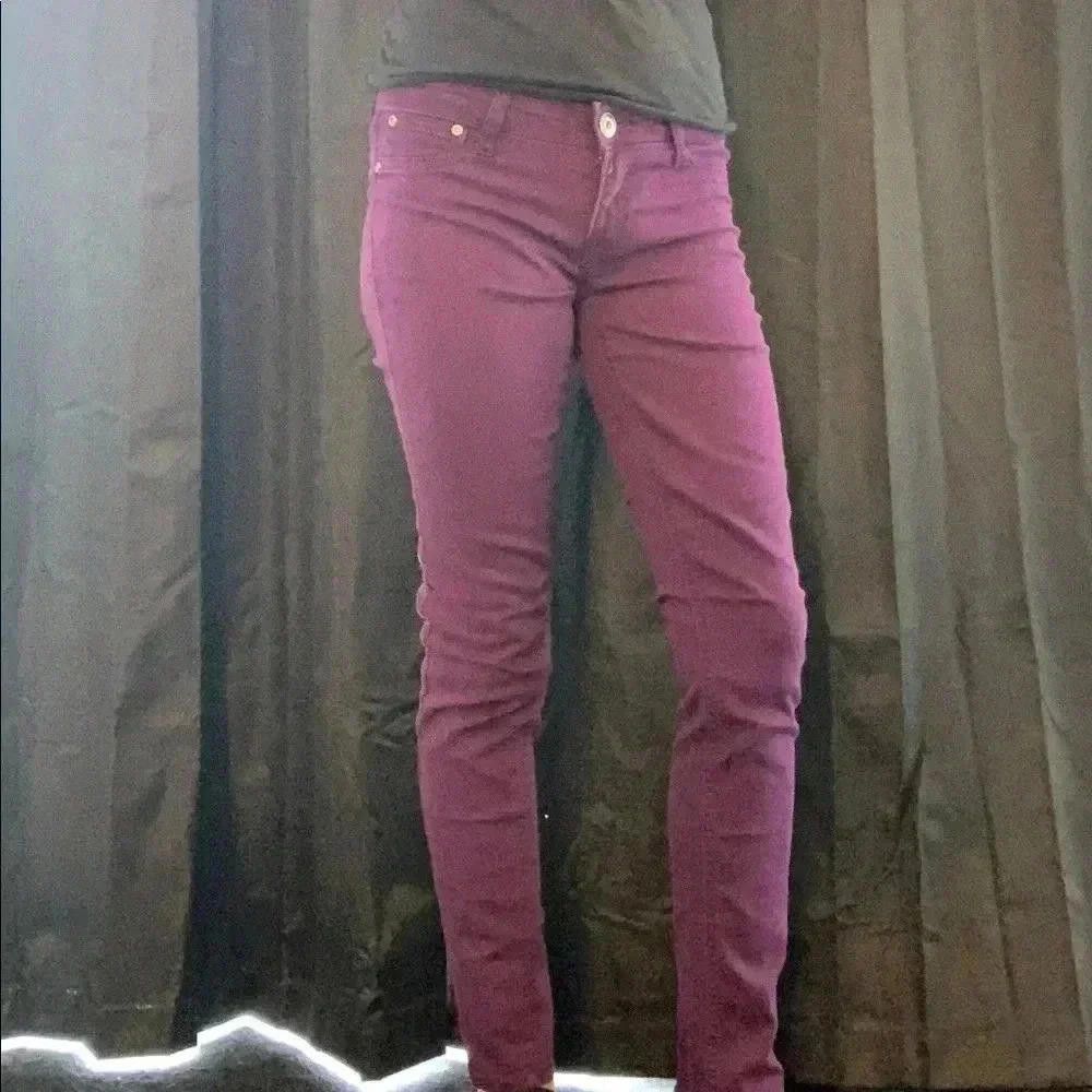 Designer Stylish Purple Skinny Jeans by Rewash Size 26" / US 2 / IT 38 - 3 Thumbnail