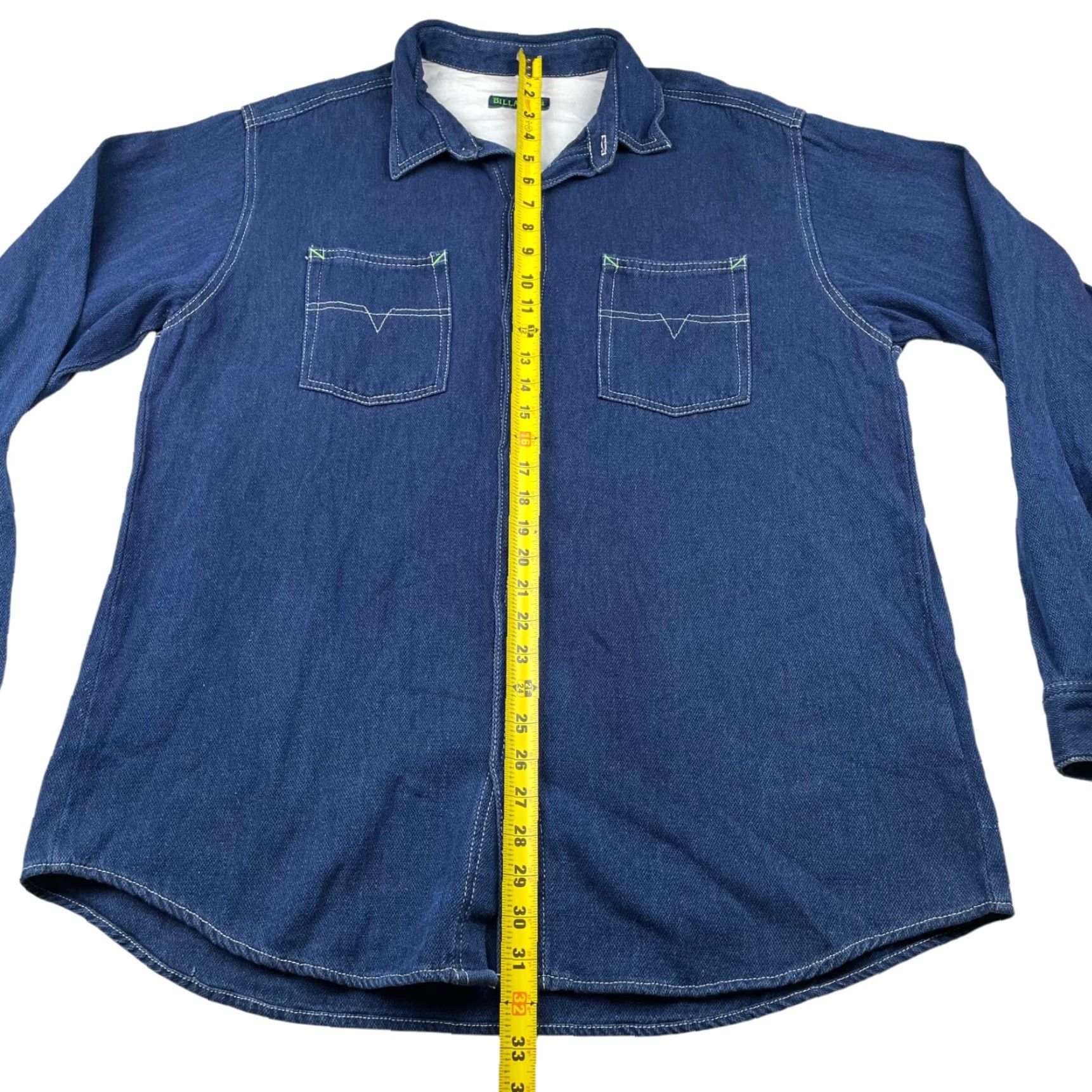 Billabong VINTAGE Billabong Shirt Denim Button-Up L Blue Mens Large Chest Pockets Surfer/Skater Long Sleeve Cotton Regular Brand Billabong Ships 90s Size US L / EU 52-54 / 3 - 4 Thumbnail