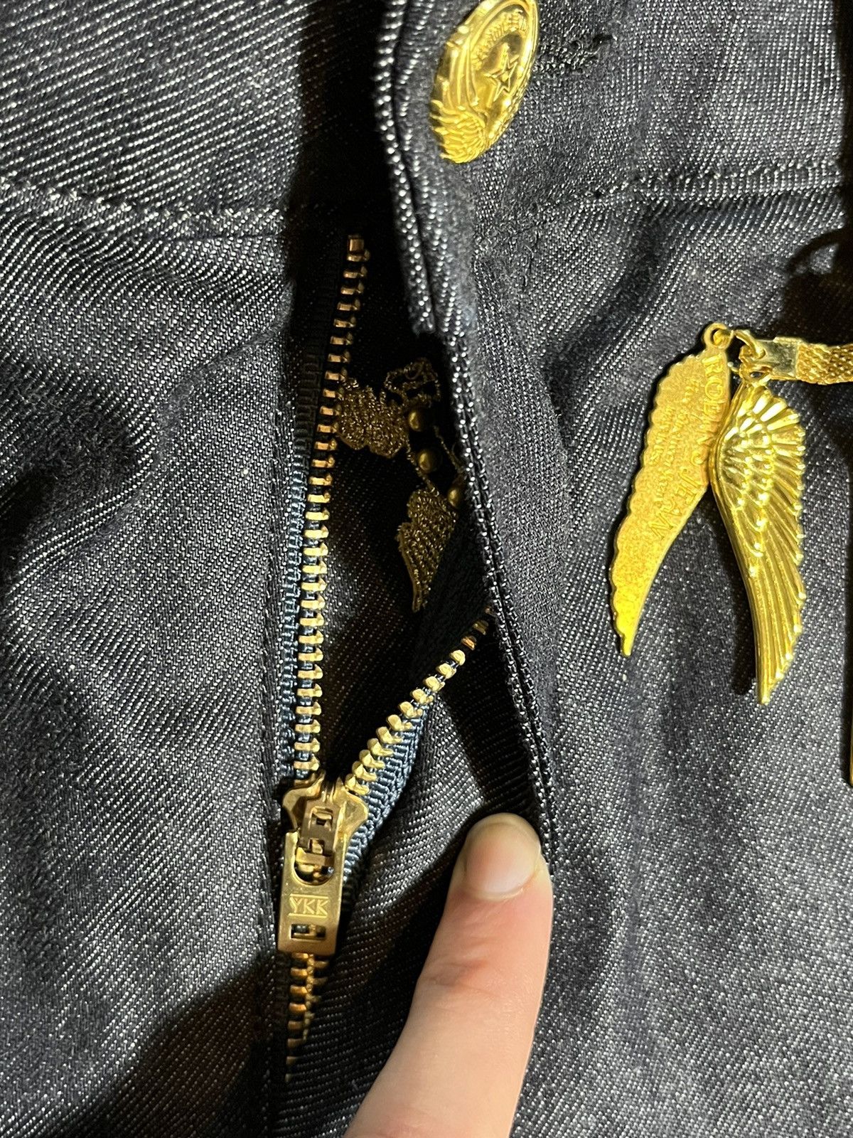 Robins Jeans Robin’s Jean Black and Gold 39 Size US 39 - 4 Thumbnail