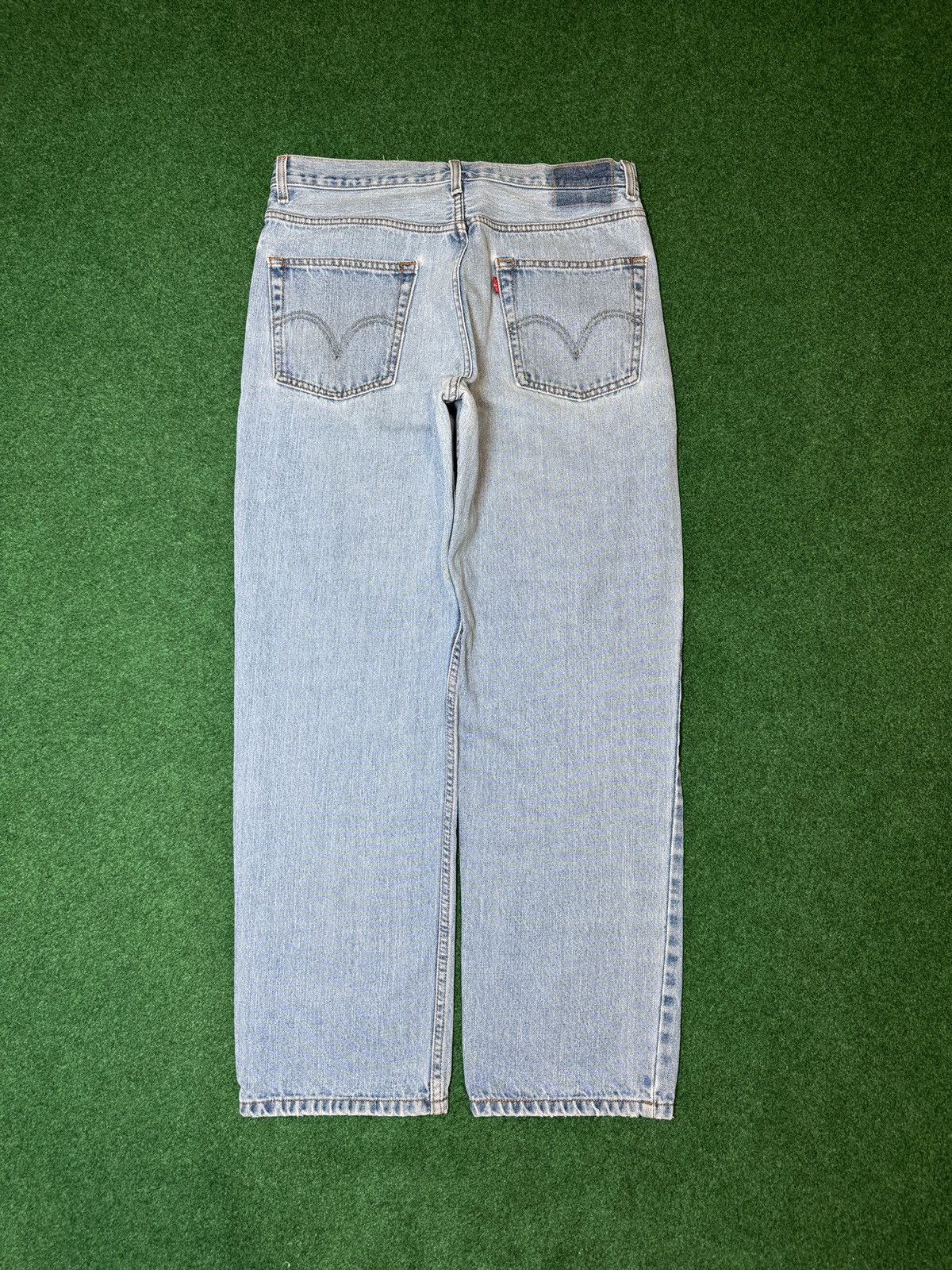 Levi's × Levi's Vintage Clothing × Vintage Y2K Levi’s 550 Relaxed Fit Wide Leg Baggy Light Wash Jeans Size US 35 - 2 Thumbnail