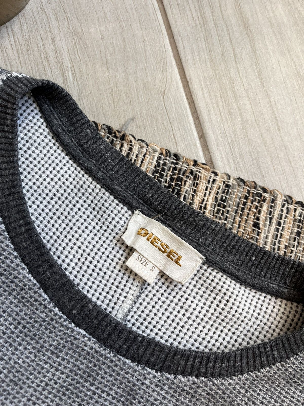 Diesel × Vintage Vintage Diesel Sweater Grey avantgarde luxury minimalistic Size US S / EU 44-46 / 1 - 12 Thumbnail