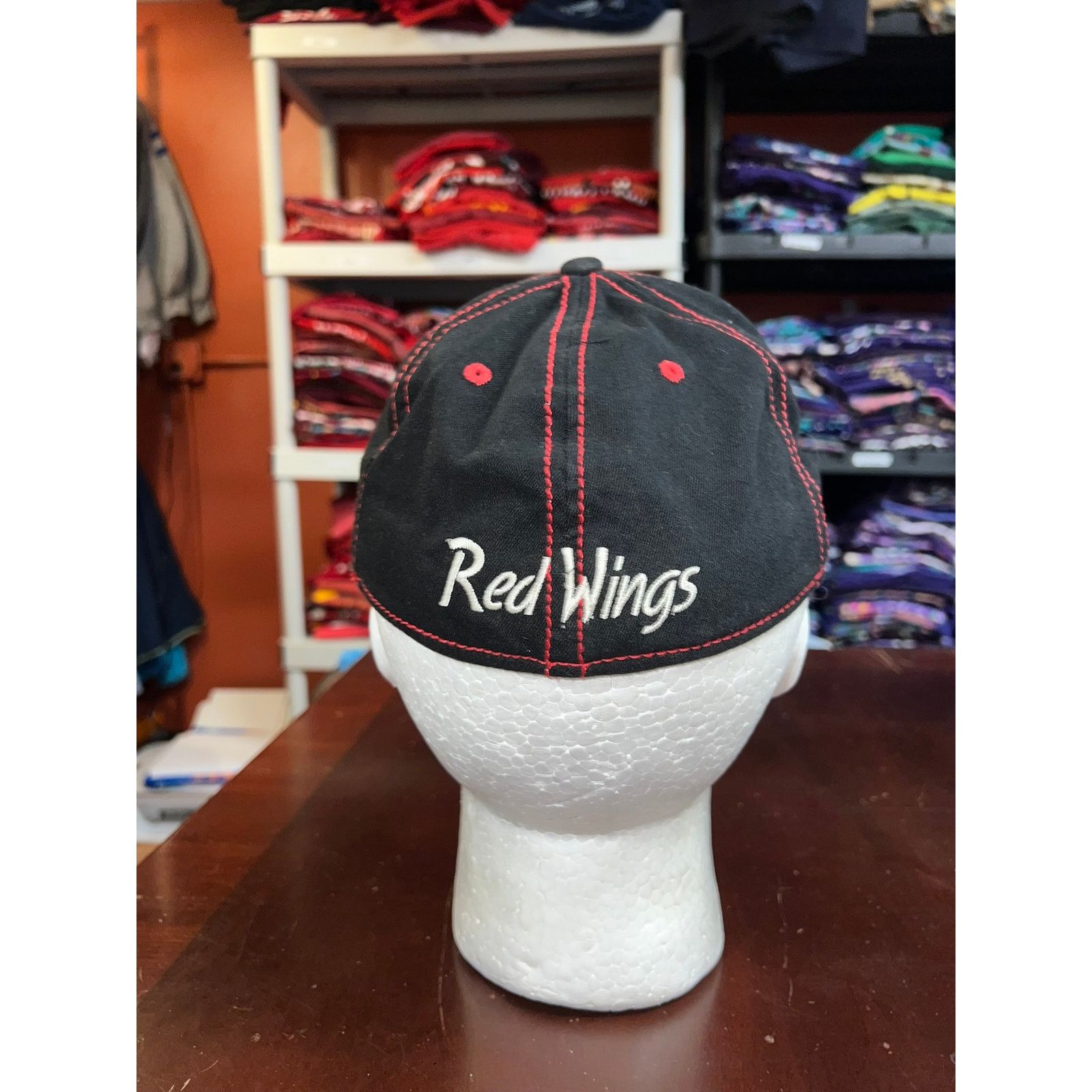 Ccm Detroit Red Wings Hat CCM Black Red Hockey NHL Cap L/XL Size ONE SIZE - 4 Thumbnail