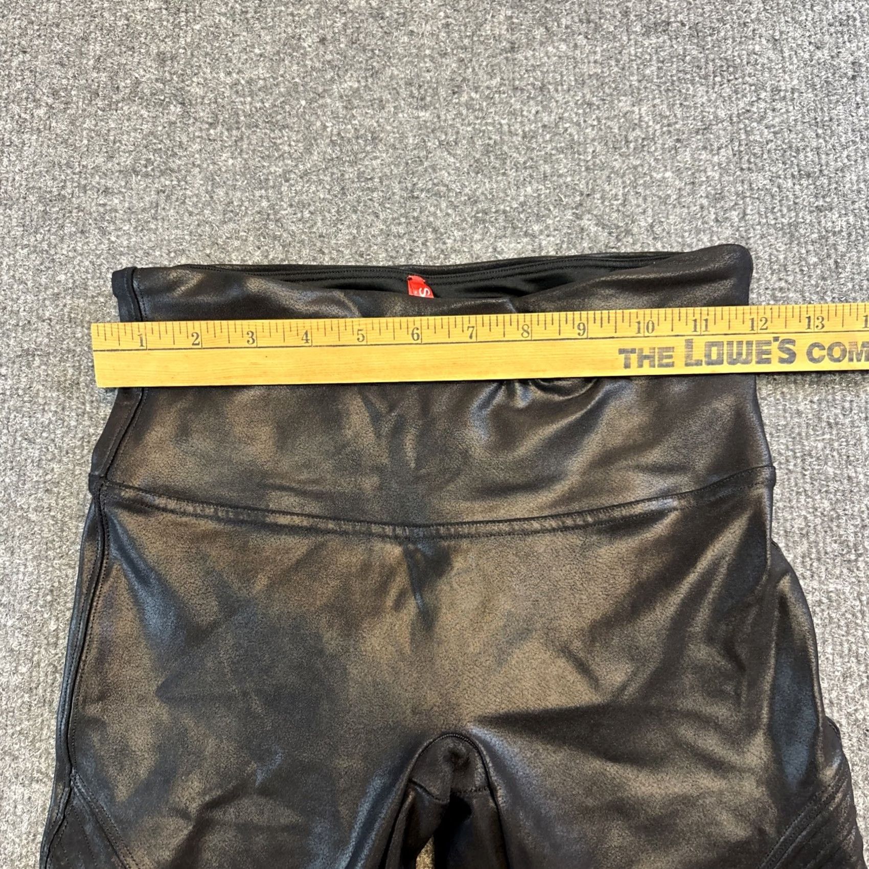 Spanx Spanx Faux Leather Moto Leggings Size Medium Black Stretch Ribbed Cool Womens Leggings M Black Slimming Shaping Ankle 28in Vintage No Brand Spanx Size 32" / US 10 / IT 46 - 3 Thumbnail