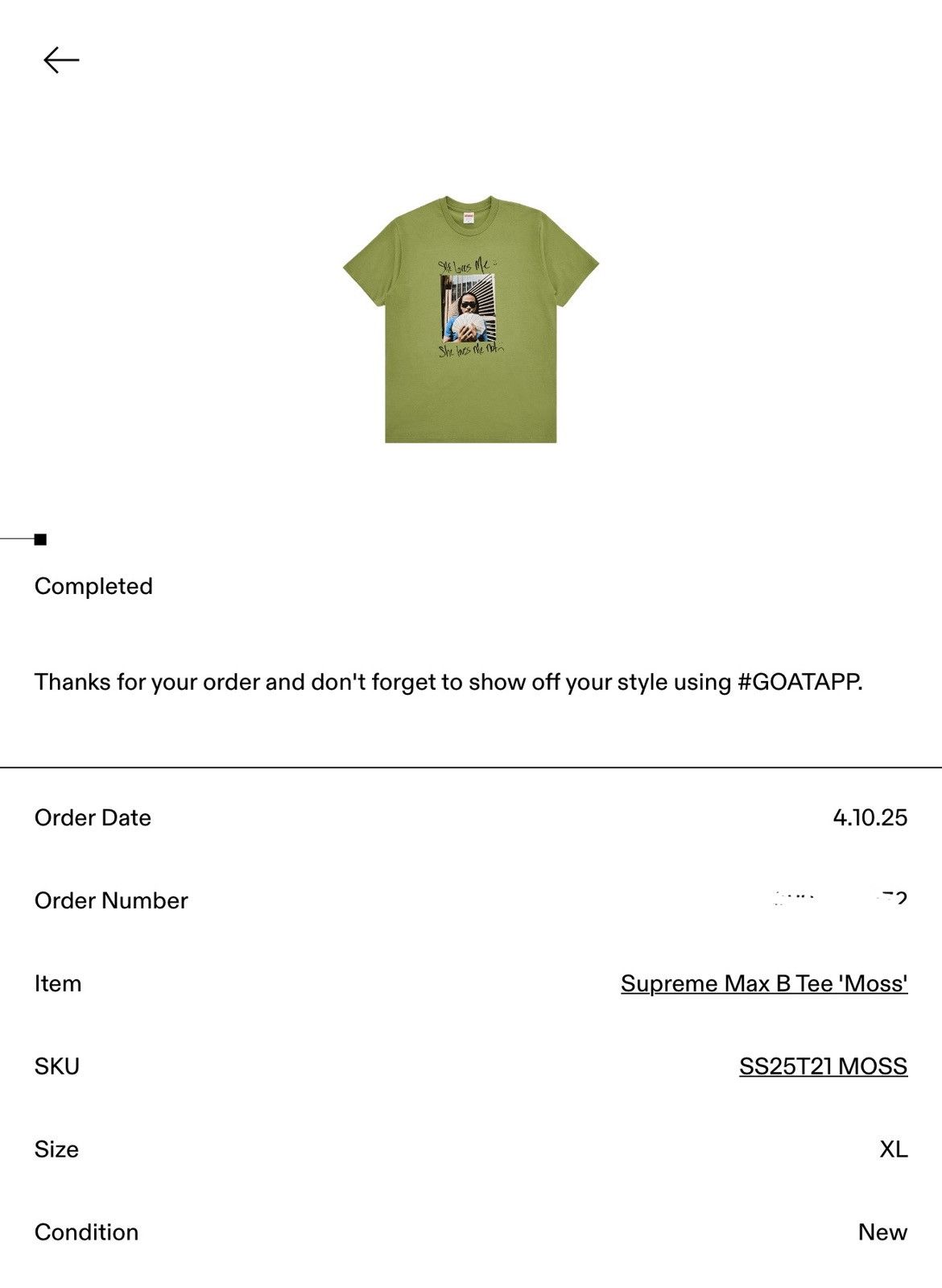 Supreme Supreme Max B Tee “Moss” Size US XL / EU 56 / 4 - 6 Thumbnail