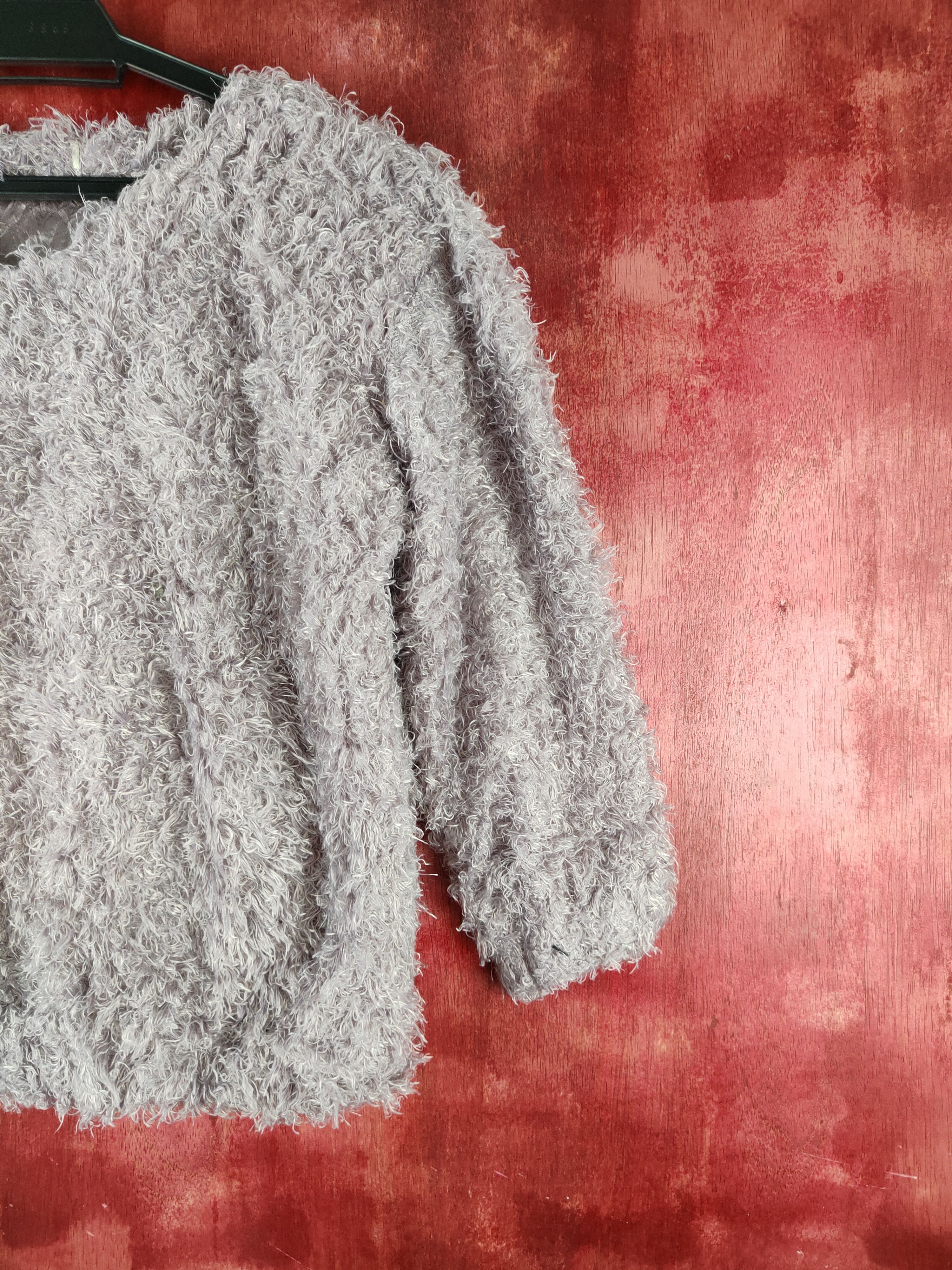 Homespun Knitwear × Japanese Brand × Vintage Japanese Brand Purple Shag Shaggy Fur Mohair Knitwear #S2186 Size S / US 4 / IT 40 - 5 Thumbnail