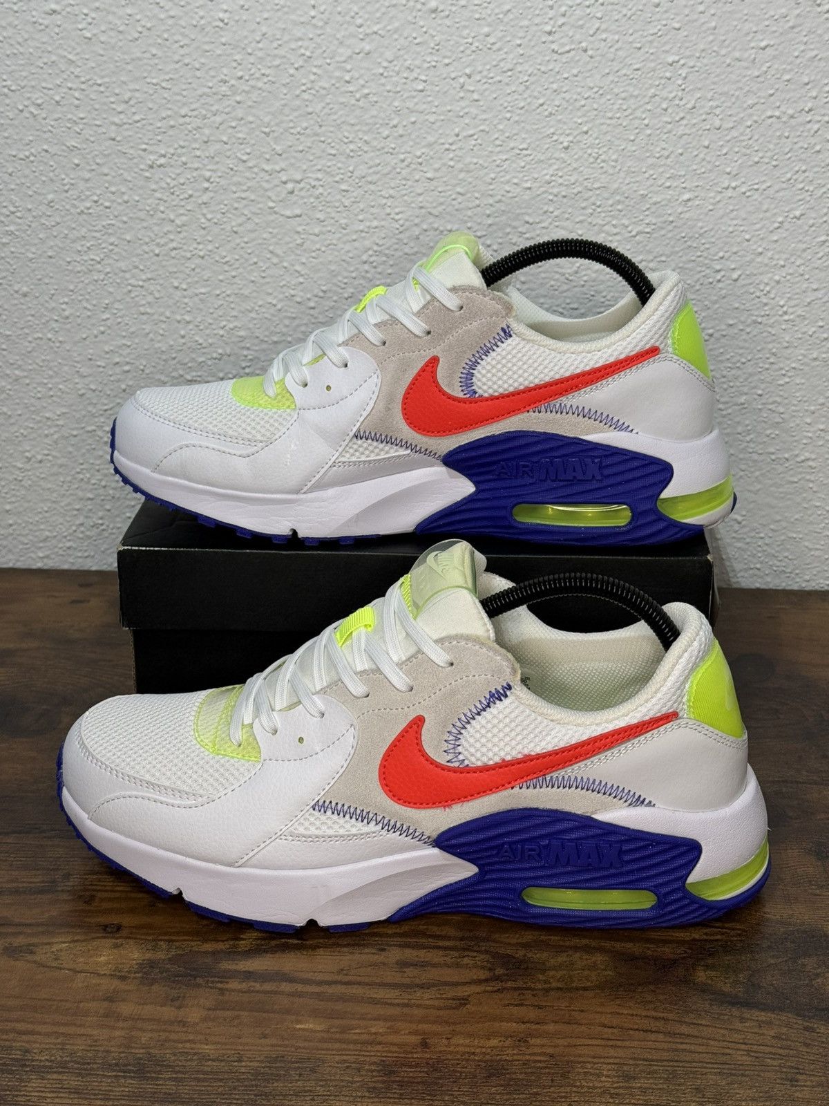 Nike Nike Air Max Excee White Indigo Burst Volt Bright Crimson Size US 9.5 / EU 42-43 - 6 Thumbnail
