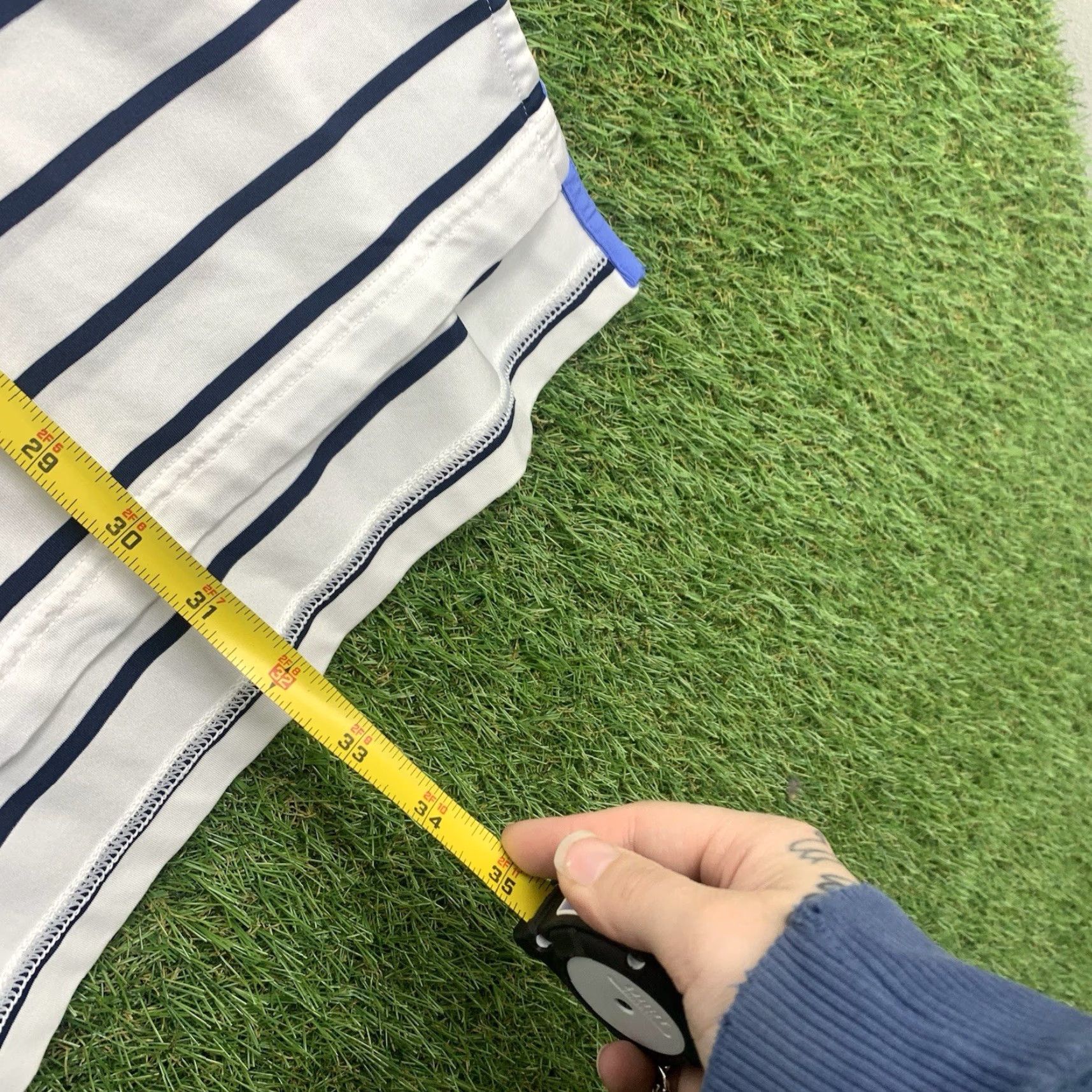 Ralph Lauren Ralph Lauren RLX Shirt Mens Large White Golf Polo Striped Athletic Whicking Sportswear Size US L / EU 52-54 / 3 - 4 Thumbnail