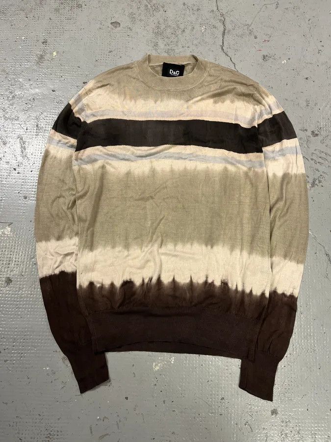 Dolce & Gabbana 2000s Dolce & Gabbana Beige & Brown Gradient Light Sweater Size US S / EU 44-46 / 1 - 3 Thumbnail