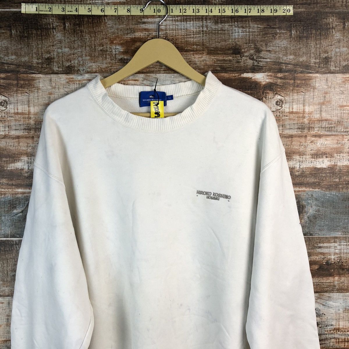 Hiroko Koshino Homme Hiroko Koshino Homme White Sweatshirt #A2289 Size US L / EU 52-54 / 3 - 11 Thumbnail