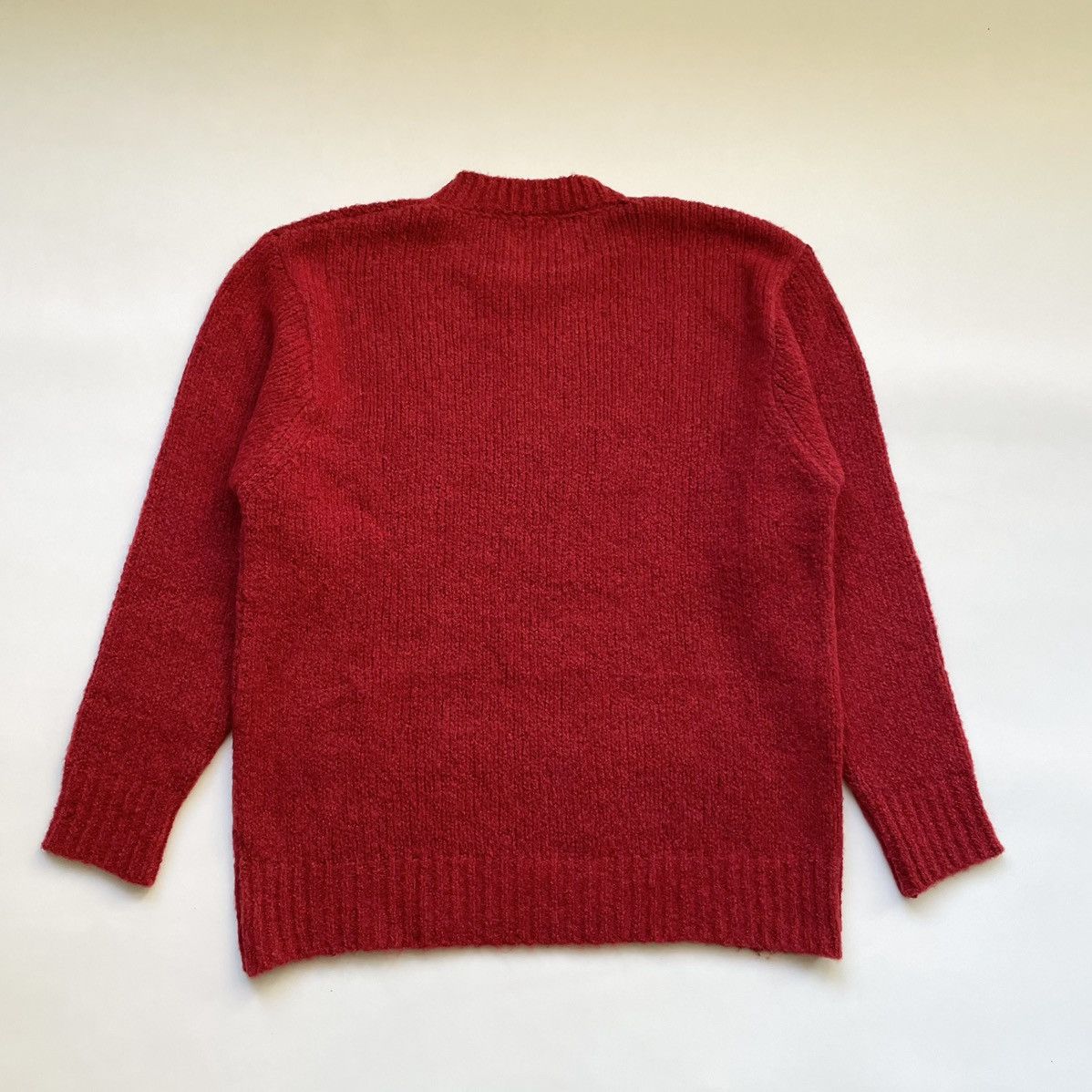 Dries Van Noten Sample Oversized Red Boucle Wool Sweater Size US M / EU 48-50 / 2 - 8 Thumbnail
