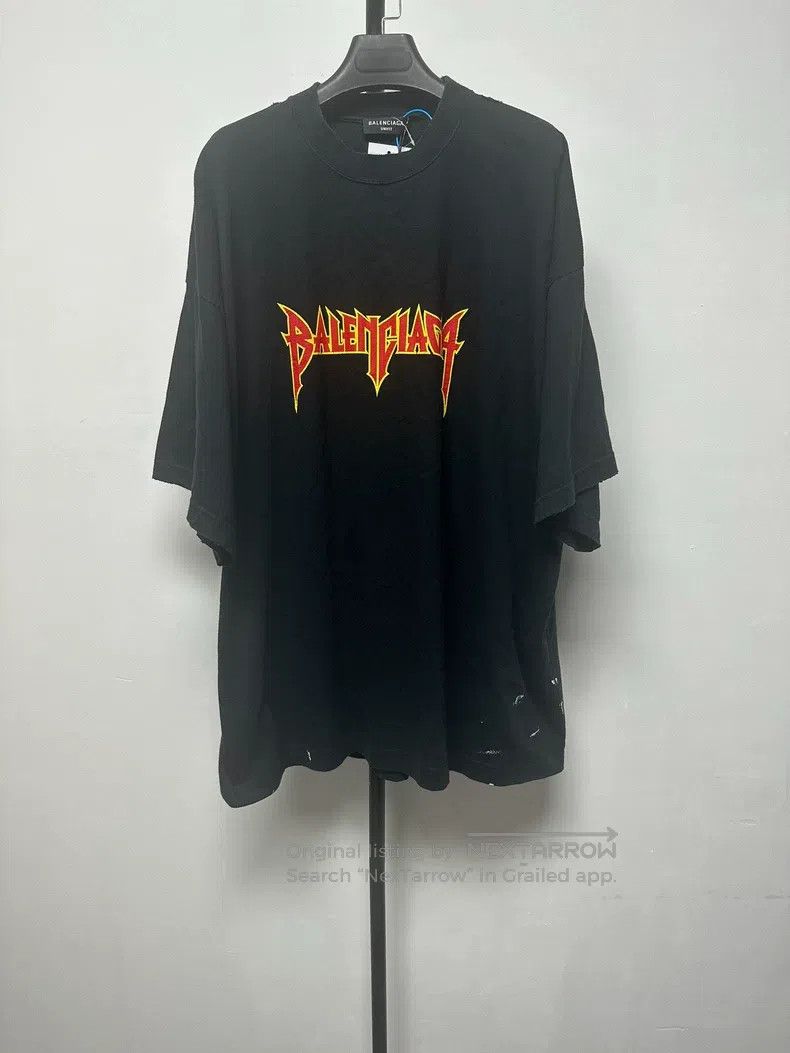 Balenciaga Balenciaga Lightning Letter Pattern Shirt Short Sleeve Bla Size US XL / EU 56 / 4 - 1 Thumbnail