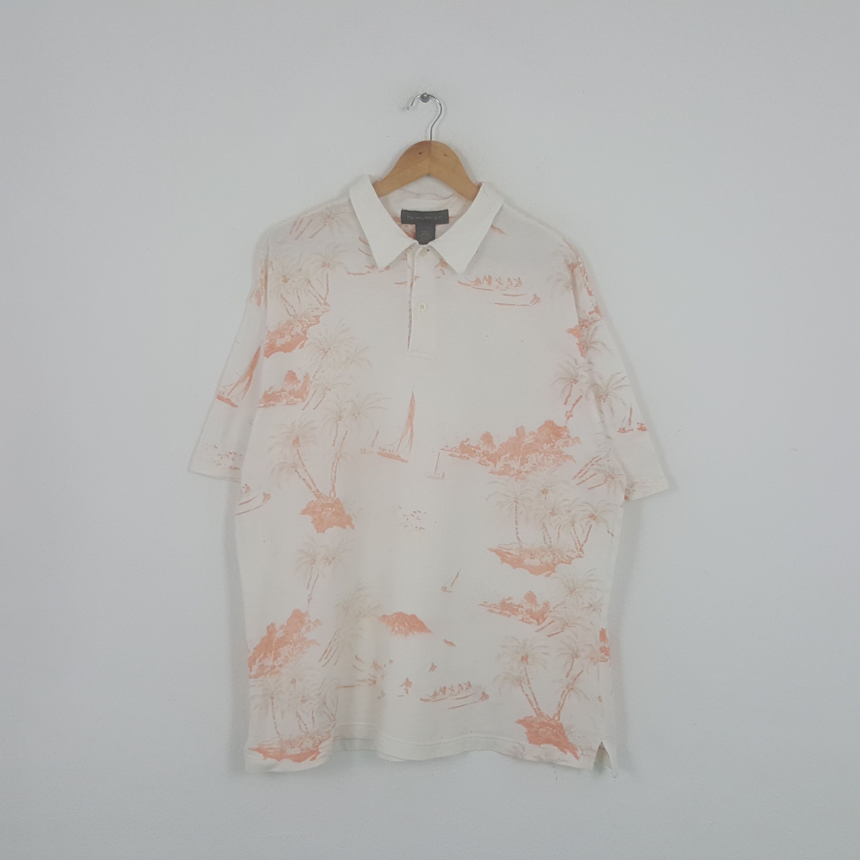 Banana Republic × Vintage Vintage Banana Republic Surf Style Polo Shirt Size US XXL / EU 58 / 5 - 1 Thumbnail