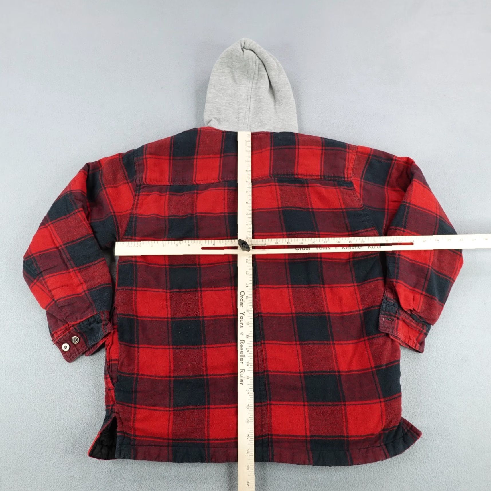 Dickies VINTAGE Dickies Jacket Mens M Red Black Buffalo Check Quilted Plaid Flannel Coat Hoodie Full Zip Pockets Size US M / EU 48-50 / 2 - 6 Thumbnail
