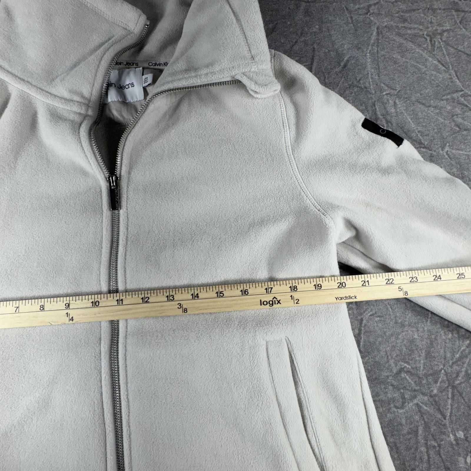Other Calvin Klein Jeans Fleece Women's L Cream Full Zip Size L / US 10 / IT 46 - 5 Thumbnail