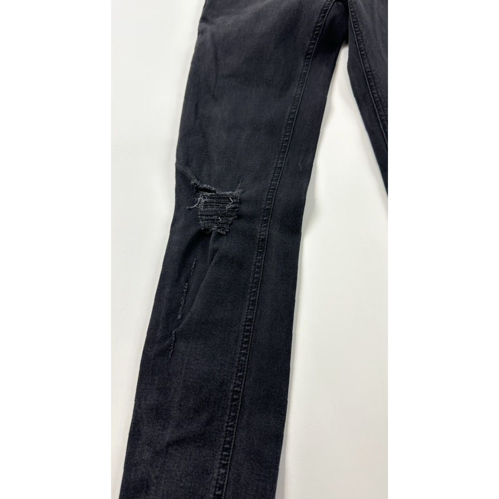 Rag & Bone rag & bone Jeans Women 27 Black High Rise Skinny Distressed Button Zip Slim 29in Inseam Size 27" / US 4 / IT 40 - 5 Thumbnail