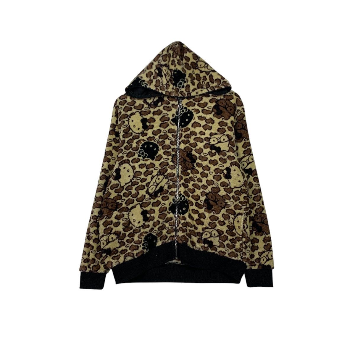 Japanese Brand HELLO KITTY Fullprint Zipper Hoodies Sweatshirt #2017-C87 Size L / US 10 / IT 46 - 1 Thumbnail