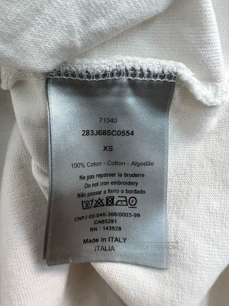 Dior Dior White embroidered short-sleeved T-shirt Size US XS / EU 42 / 0 - 6 Thumbnail