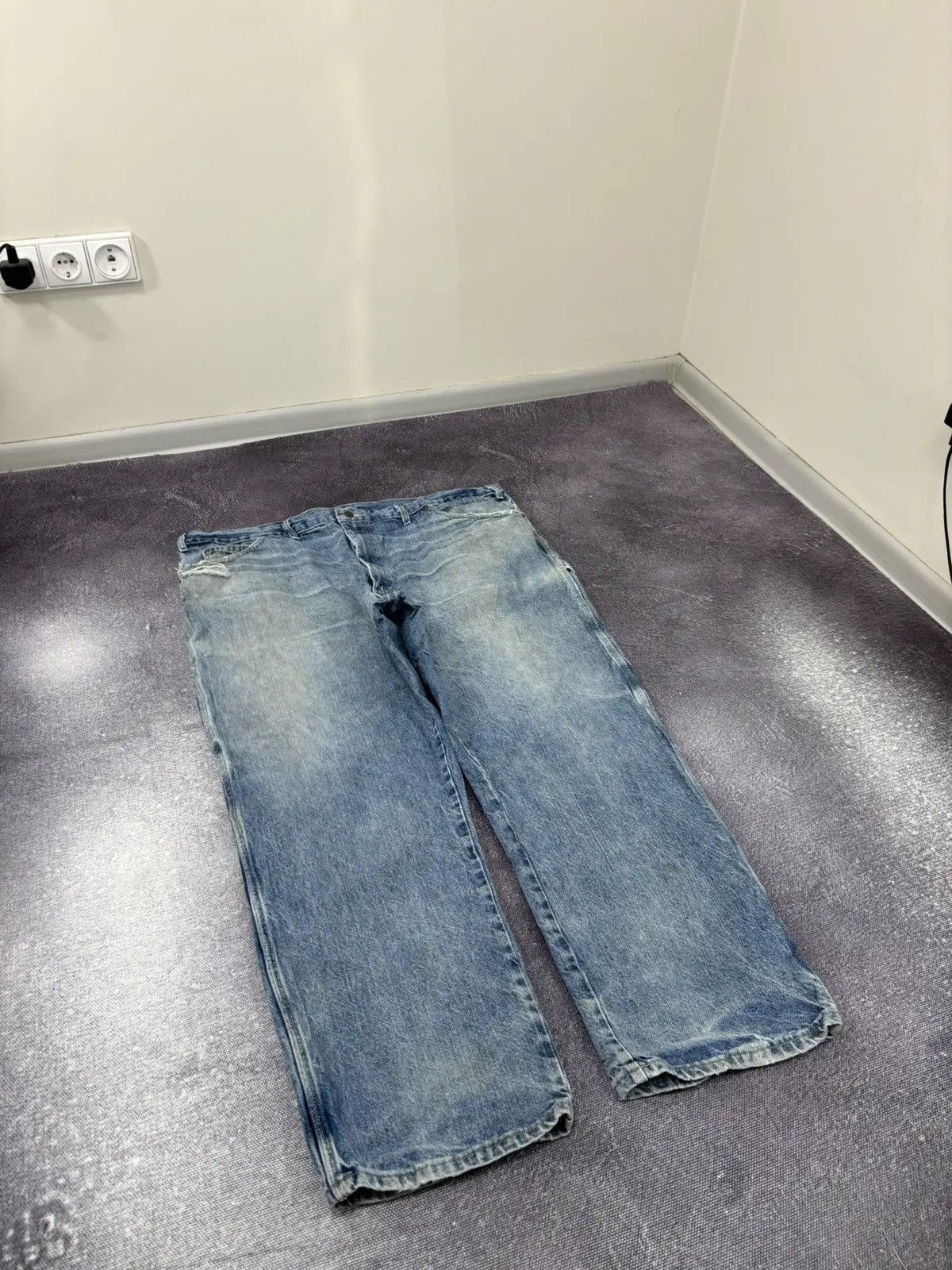 Dickies × Vintage Vintage Dickies Y2K Skate Faded Light Blue Hype Baggy Jeans Size US 44 / EU 60 - 5 Thumbnail