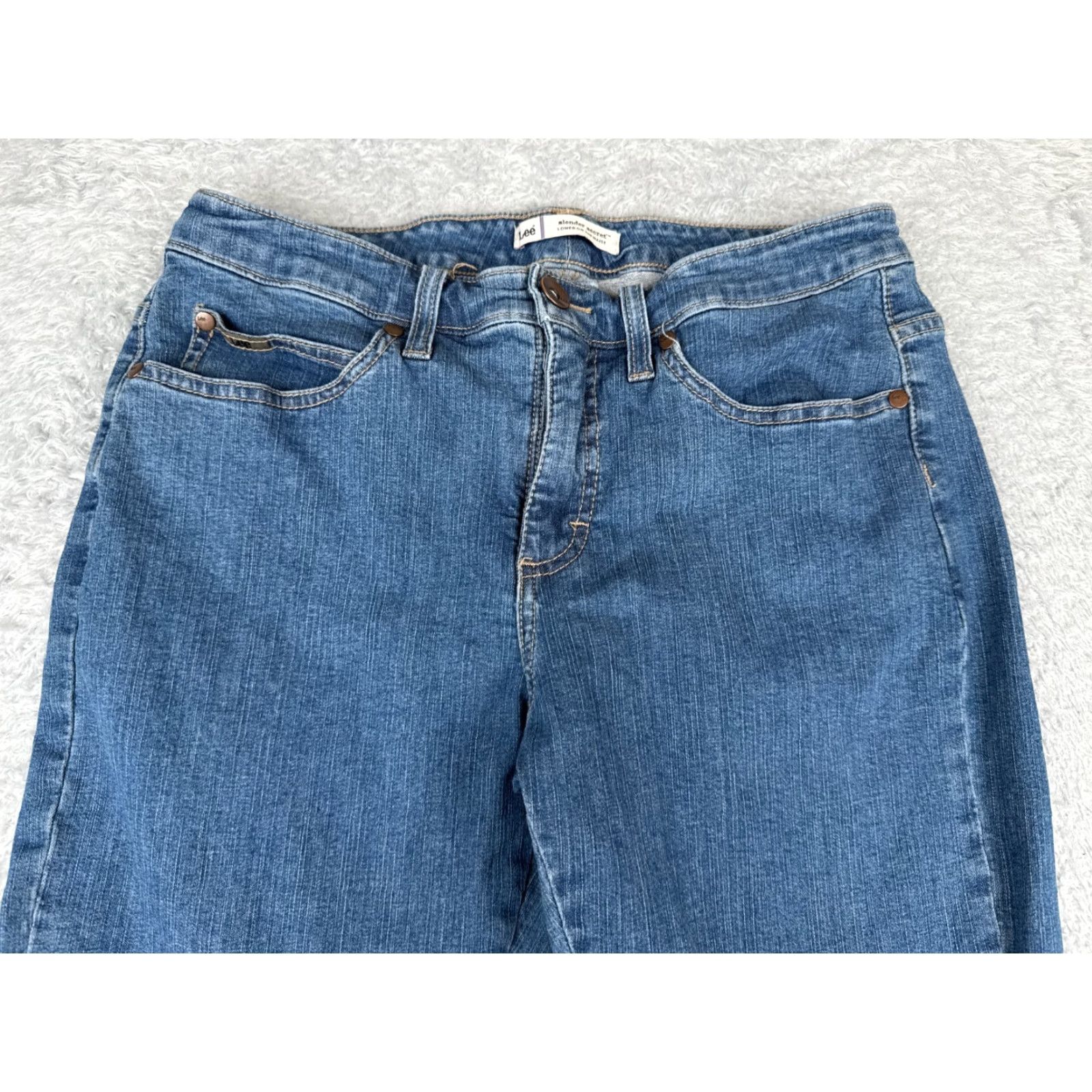 Lee Lee Jeans Women Boots Cut Denim 29x30 Blue Mid Rise 10 Regular Inseam 30 5-Pocket Cotton Blend Vintage No - Size 32" / US 10 / IT 46 - 4 Thumbnail
