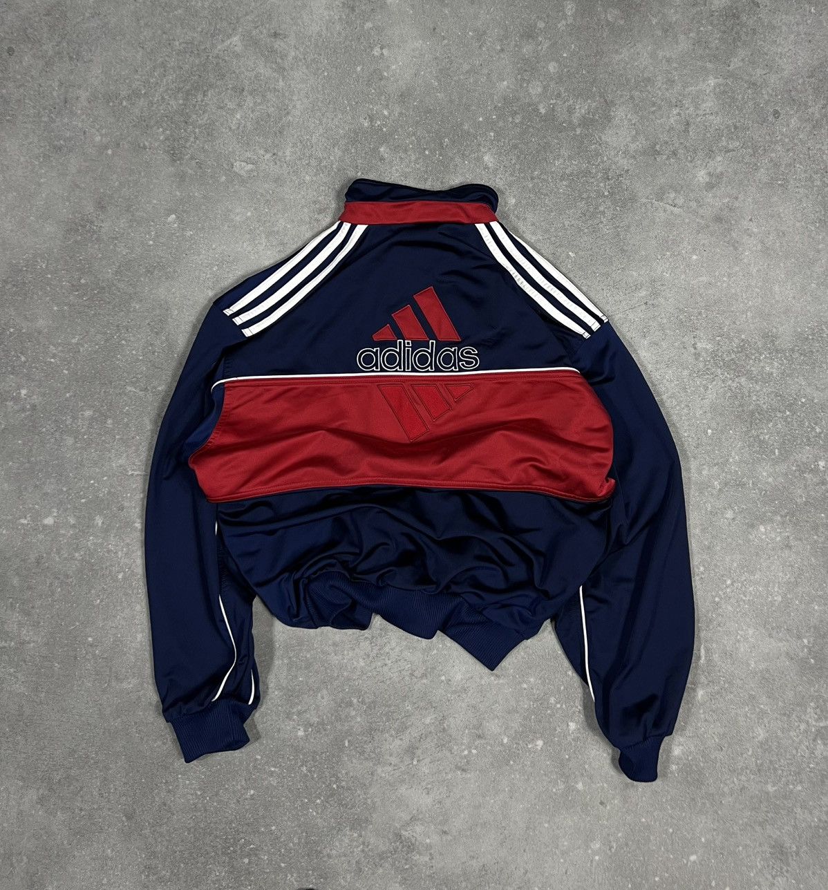 Adidas Rare Vintage Adidas Boxy Fit 90s / 00s Zip Sweatshirt Size US S / EU 44-46 / 1 - 1 Thumbnail