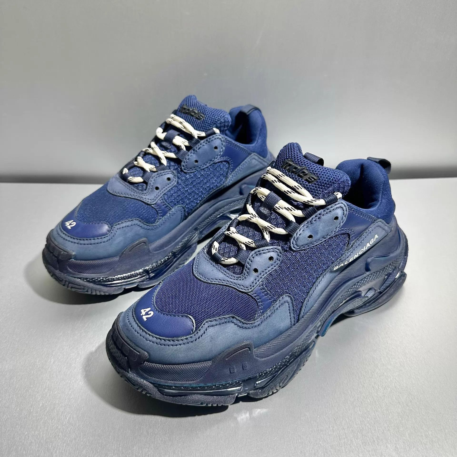 Balenciaga Blue Low-Top Sneakers Size 9 Size US 9 / EU 42 - 1 Thumbnail