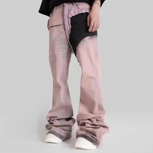 Japanese Brand × Vintage Ribbons Dirty Washed Baggy Jeans Pants streetwear y2k Size US 34 / EU 50 - 1 Thumbnail