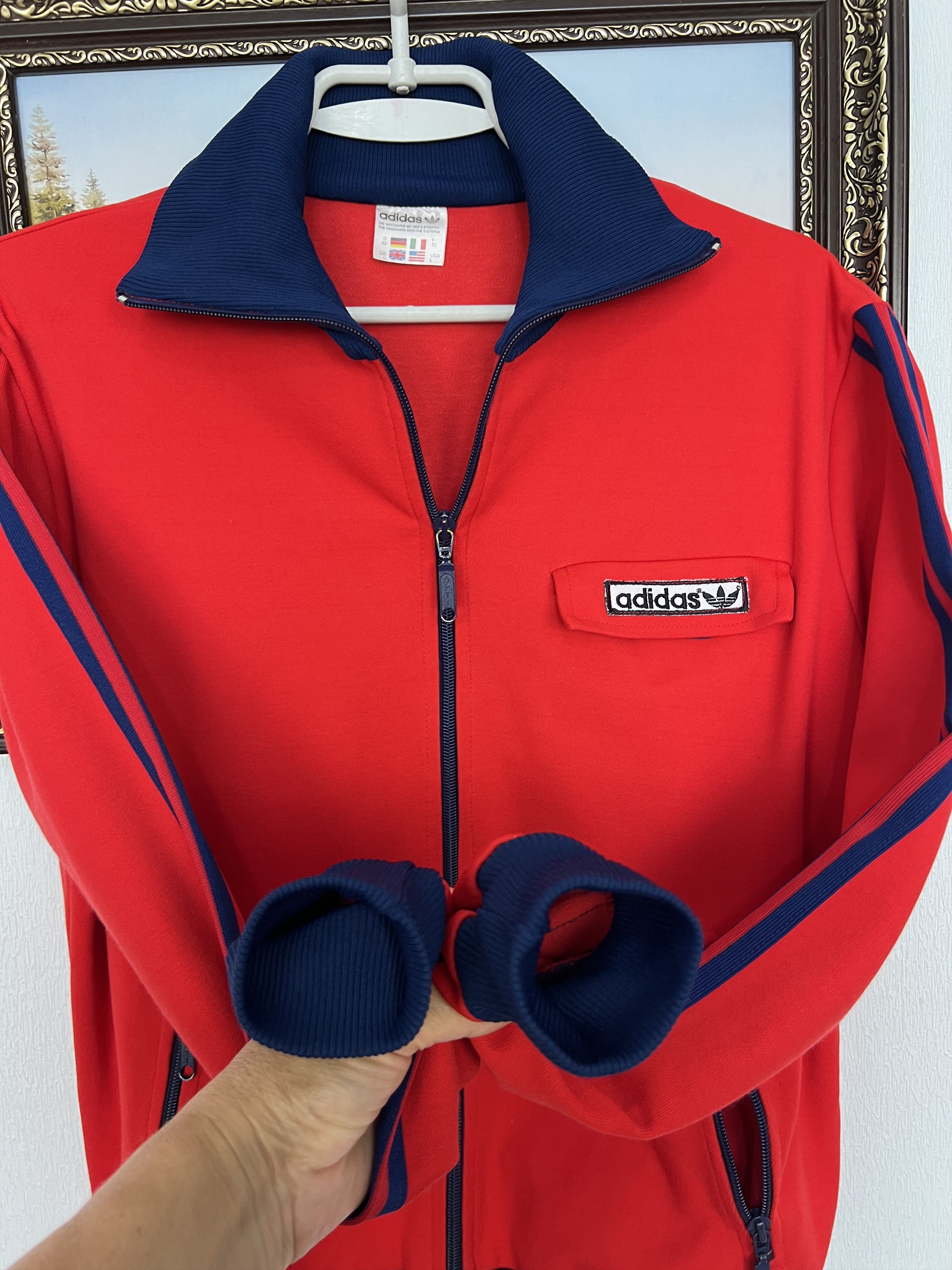Adidas Vintage 80's Adidas Red Yugoslavia Jacket Mens Track Top Size US M / EU 48-50 / 2 - 6 Thumbnail