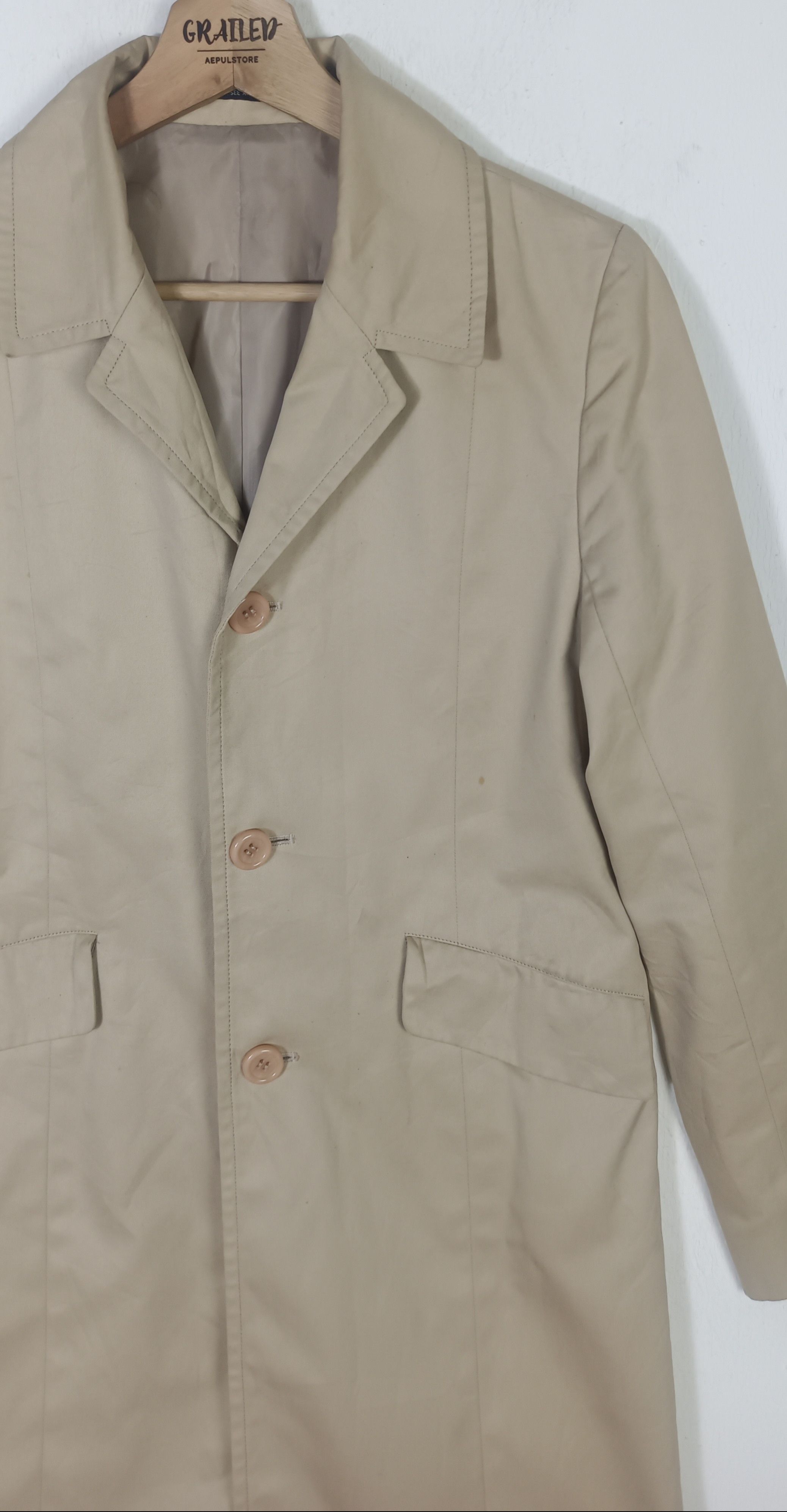 Japanese Brand × Yohji Yamamoto Yohji Yamamoto Ined Trench Coat Size US S / EU 44-46 / 1 - 6 Thumbnail