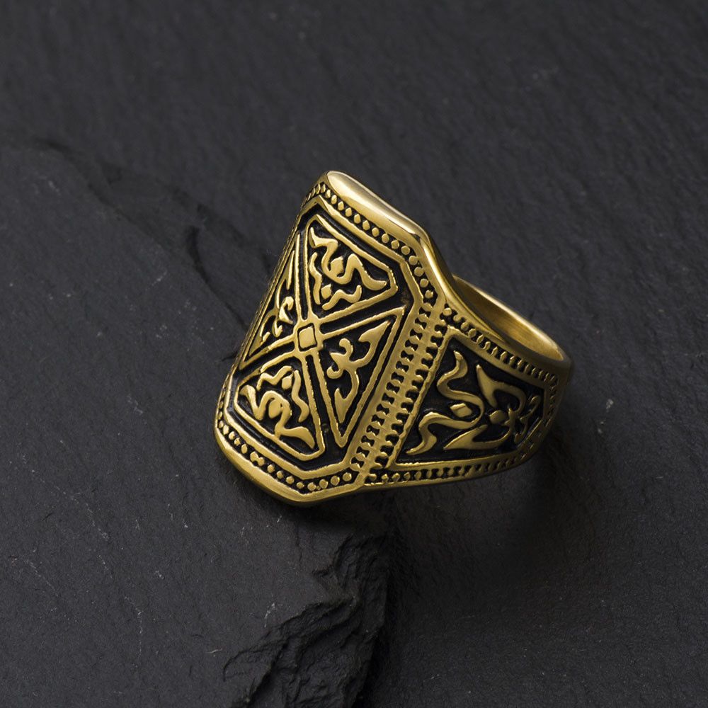 Jewelry × Vintage SIZE 10 Stainless Steel Halloween Dark Ornaments Rings Size ONE SIZE - 1 Thumbnail