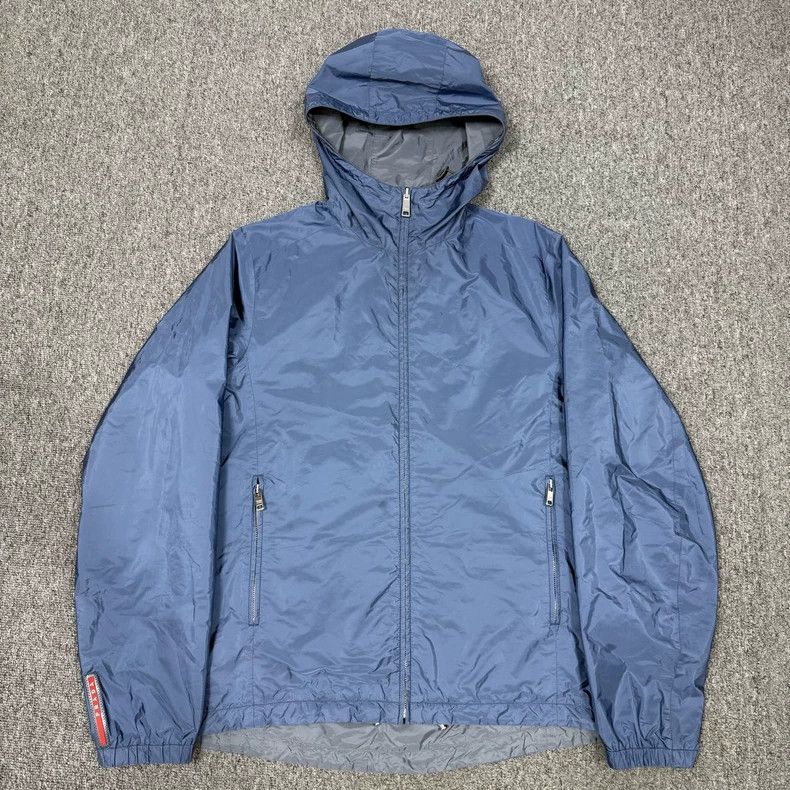 Prada Prada Blue Reversible Nylon Hooded Jacket - dmc Size US L / EU 52-54 / 3 - 1 Thumbnail