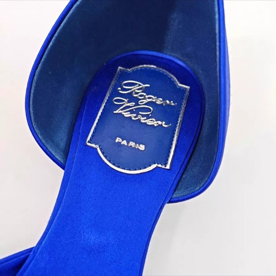 Roger Vivier Roger Vivier Satin Square Crystal Flats 39 Size US 8.5 / IT 38.5 - 4 Thumbnail