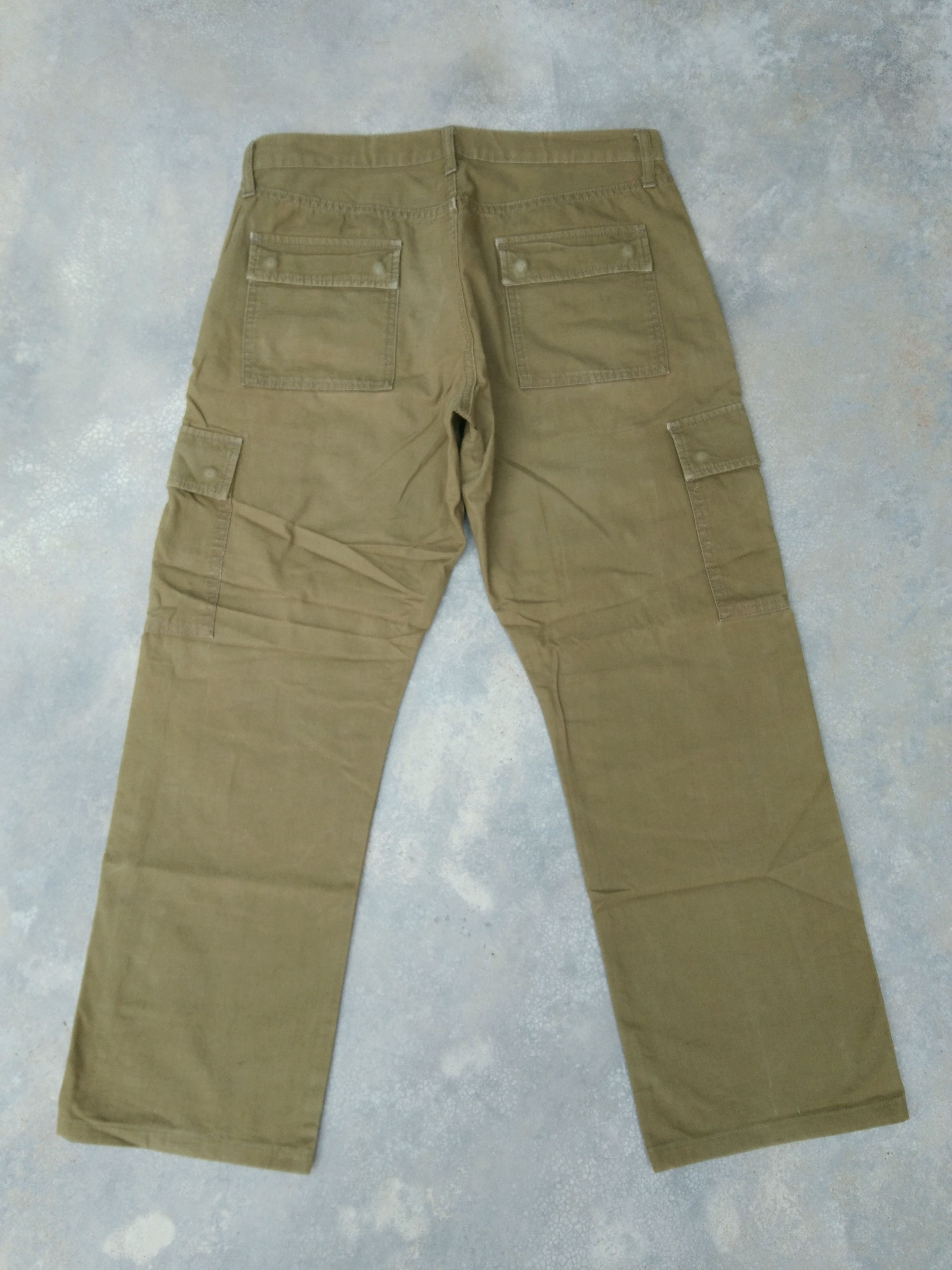 image of Journal Standard Vintage Military Style Cargo Pants 32X27 in Khaki Green, Men's