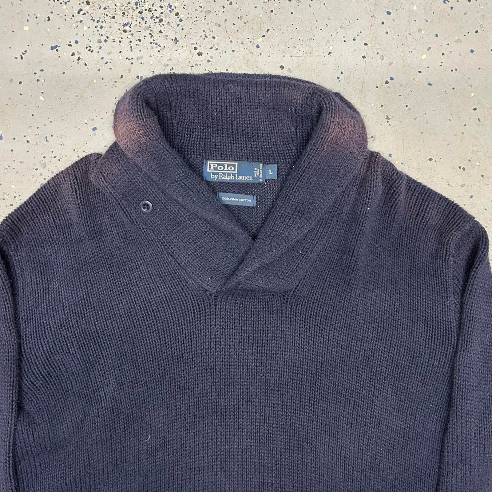Ralph Lauren VTG Navy Ralph Lauren sweater Size US L / EU 52-54 / 3 - 2 Thumbnail