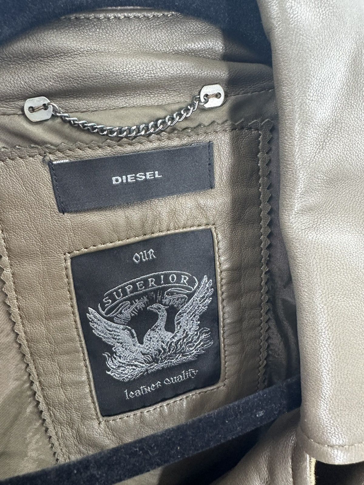 Diesel Diesel Leather Biker Jacket Size S / US 4 / IT 40 - 8 Thumbnail