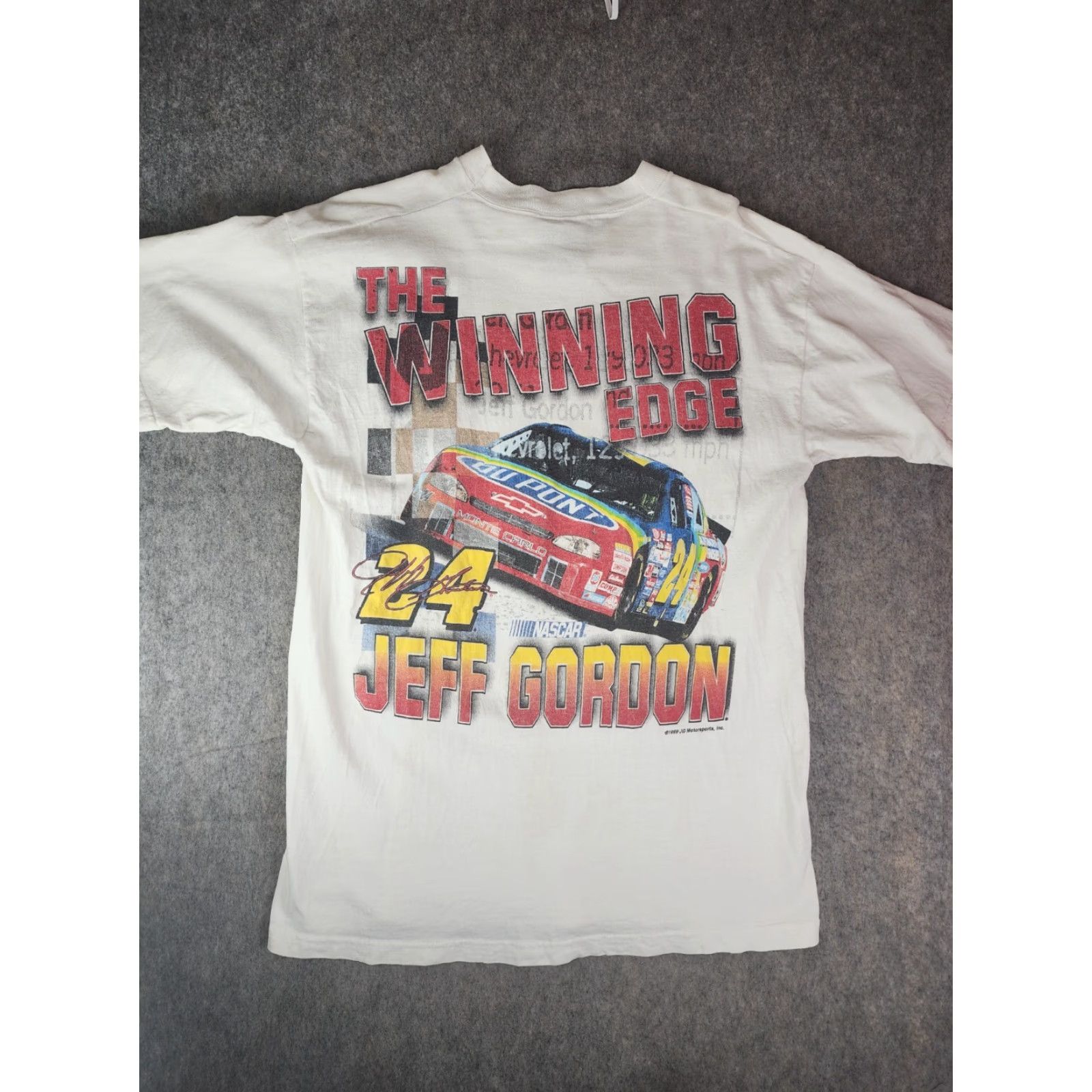 NASCAR VINTAGE 1999 Jeff Gordon Winning Edge NASCAR Large Shirt Distressed Men L White Graphic Tee Shoes? Size US L / EU 52-54 / 3 - 6 Thumbnail