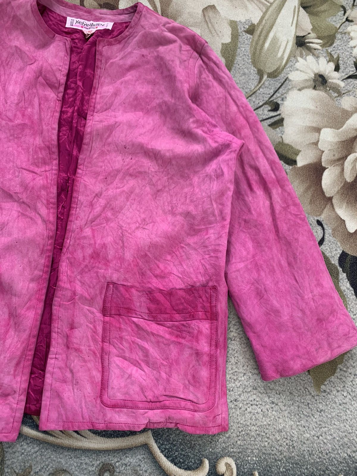 Yves Saint Laurent YSL Rive Gauche Velvet Lamb Cardigan Jacket Size XS / US 0-2 / IT 36-38 - 6 Thumbnail