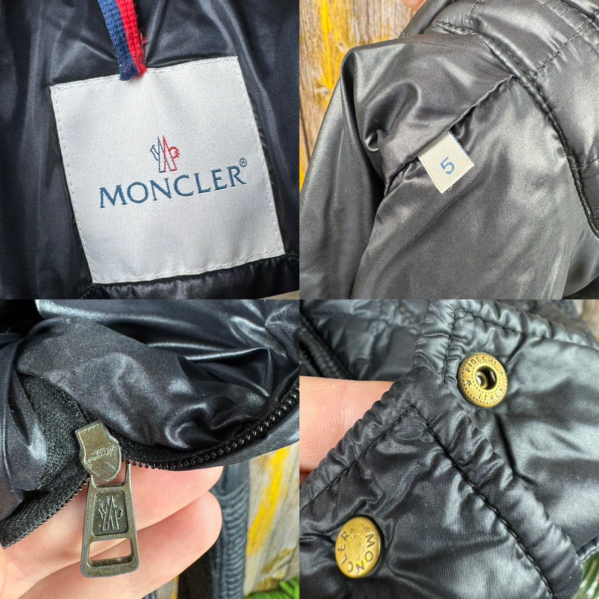Moncler Moncler Aristide Down Puffer Biker Bomber Jacket Vintage Size US L / EU 52-54 / 3 - 8 Thumbnail