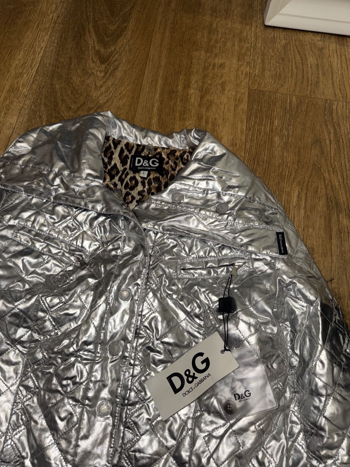 Dolce & Gabbana DOLCE & GABBANA VINTAGE METALLIC AVANT GARDE JACKET Size L / US 10 / IT 46 - 3 Thumbnail