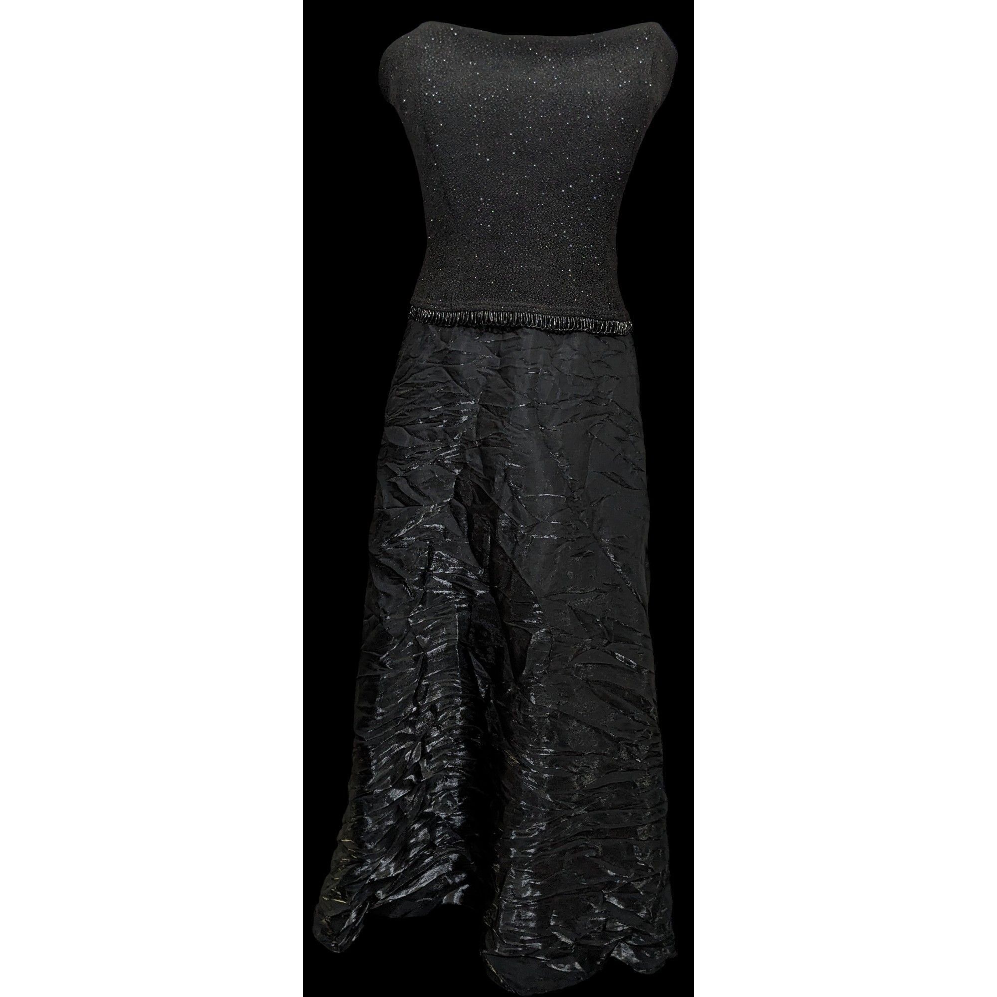 Other Vintage Y2K Gothic Formal Black Strapless Gown Size L / US 10 / IT 46 - 7 Thumbnail