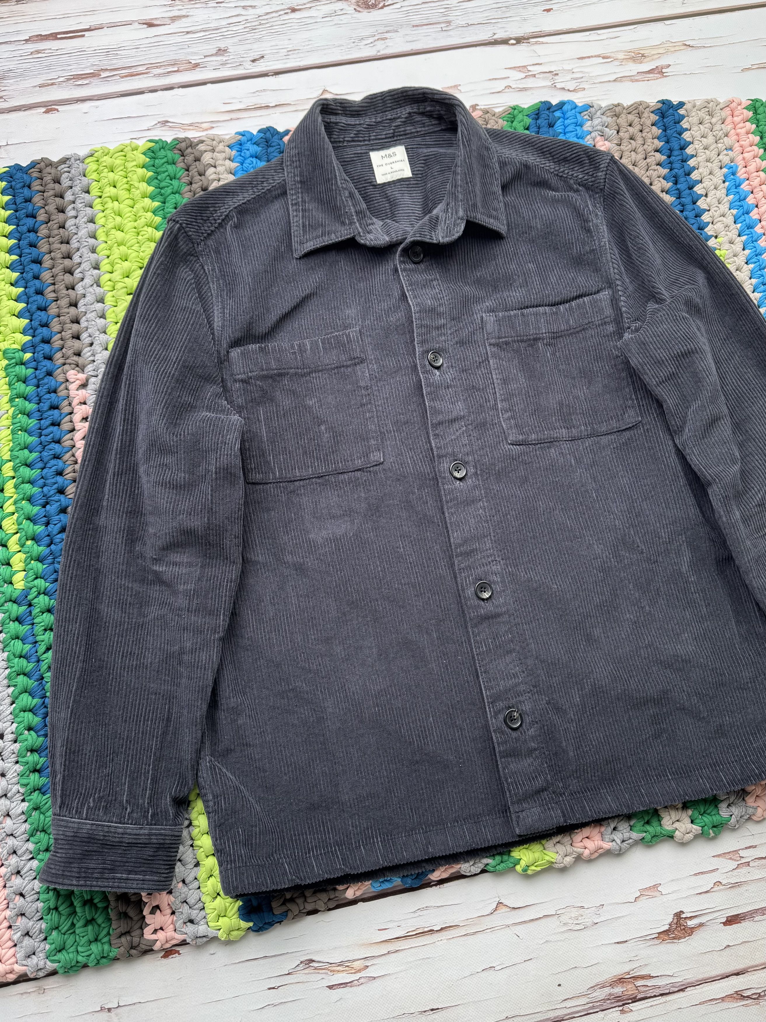Japanese Brand Flannel Heavy Corduroy Overshirt (D10) Size US L / EU 52-54 / 3 - 2 Thumbnail