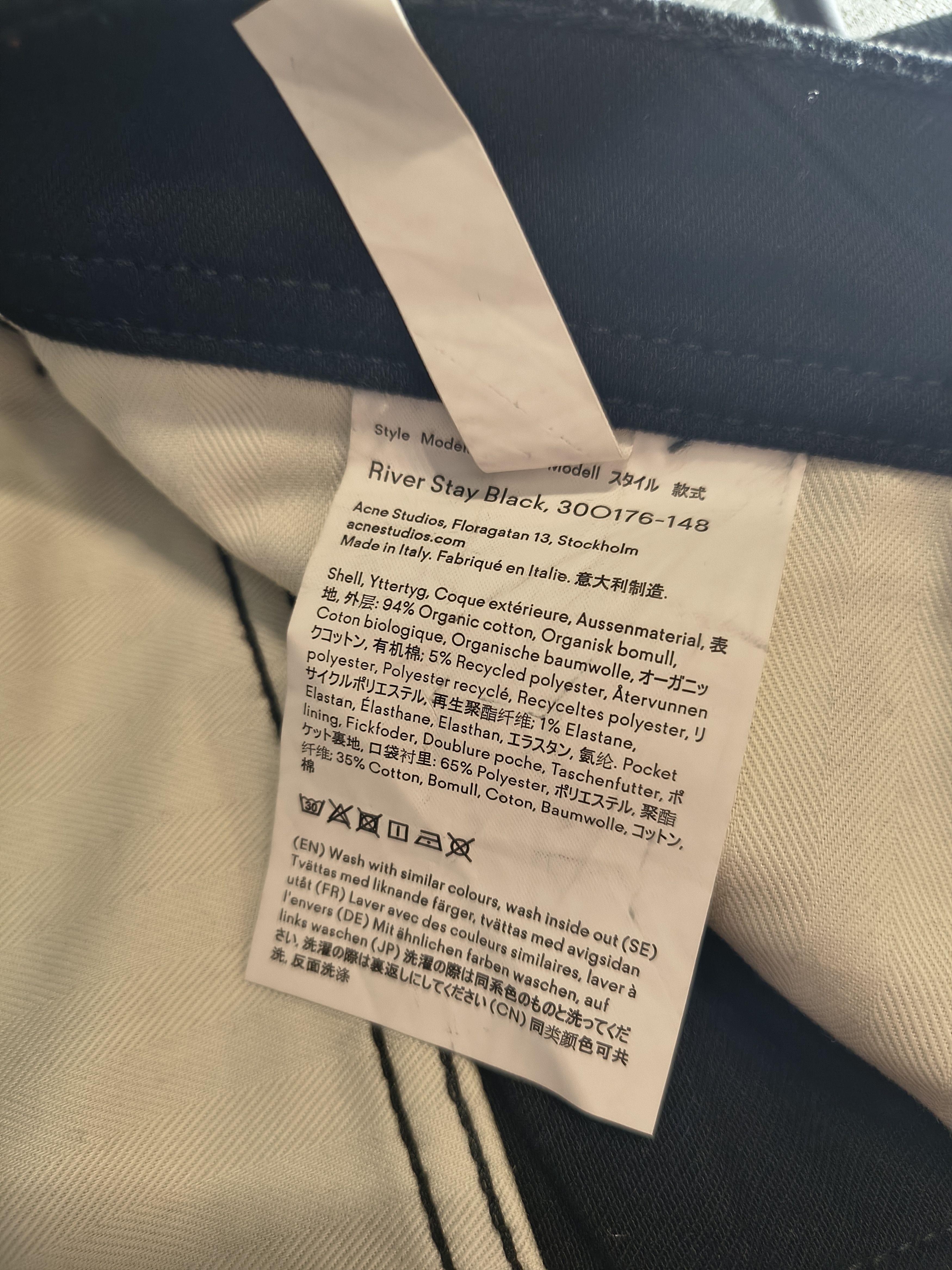 Acne Studios Acne Studios Blå Konst River Stay Black Denim 30 Size US 30 / EU 46 - 8 Thumbnail
