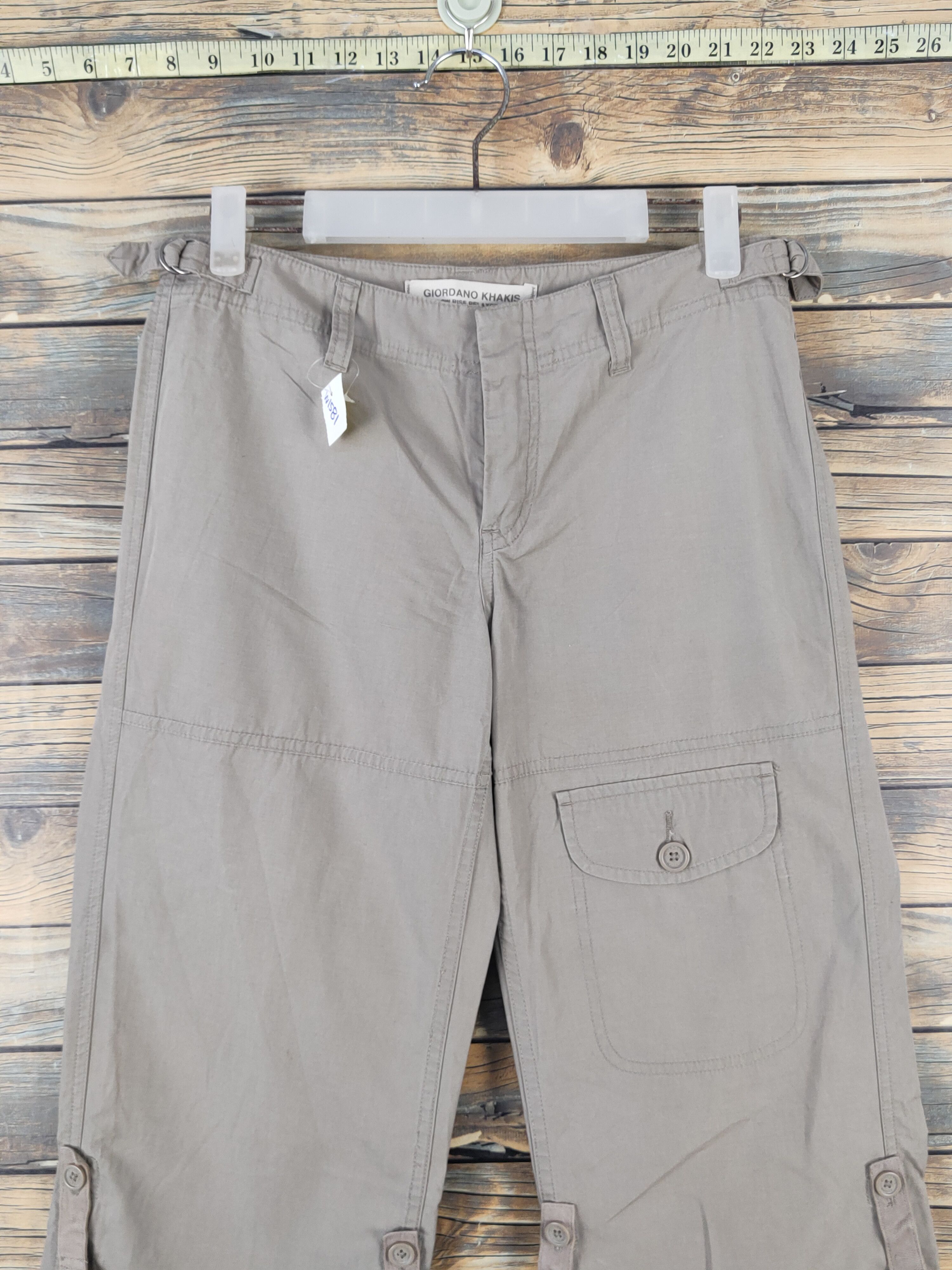 Giordano Giordano Khaki Multipocket Tactical Cargo Pants #W1581 Size 29" - 2 Thumbnail