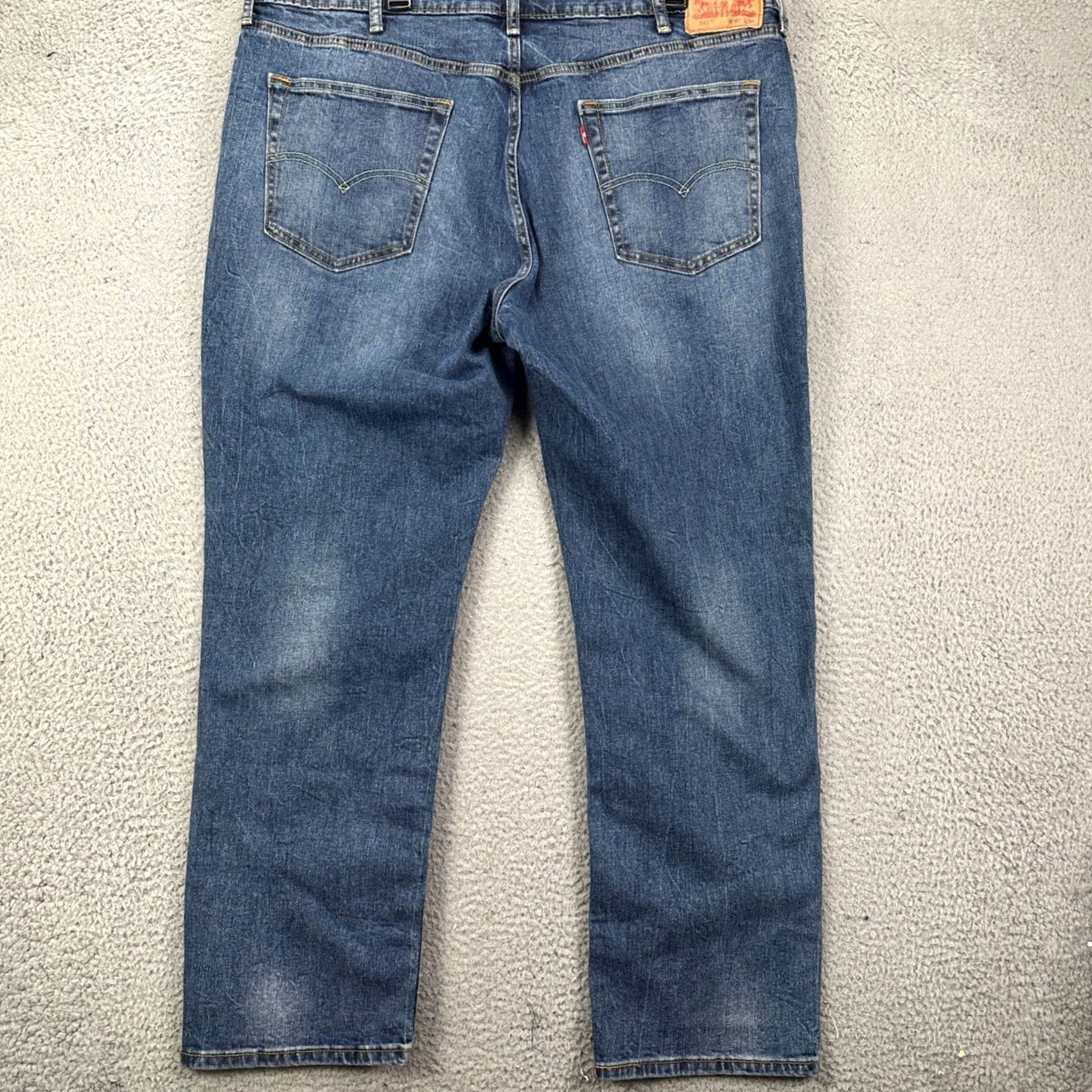 Levi's Levis 541 Jeans Athletic Fit Mens 40X30 Blue Whisking Straight Stretch Red Tab Jeans Size US 40 / EU 56 - 2 Thumbnail