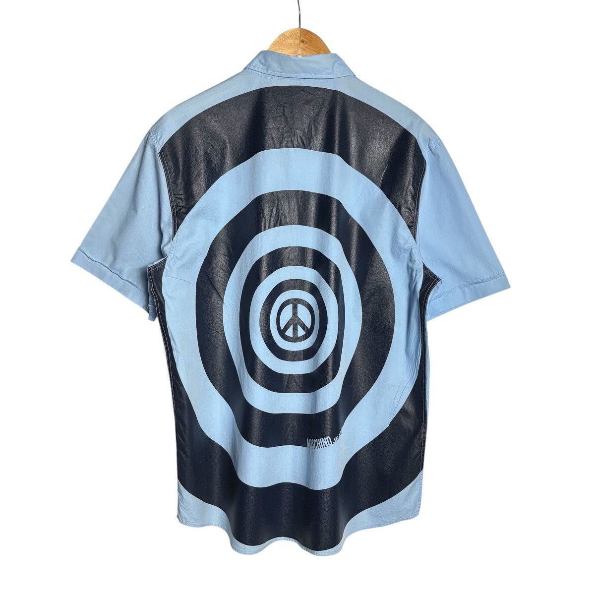 Moschino Moschino Peace Logo Graphic Shirt / Vintage Size US L / EU 52-54 / 3 - 1 Thumbnail